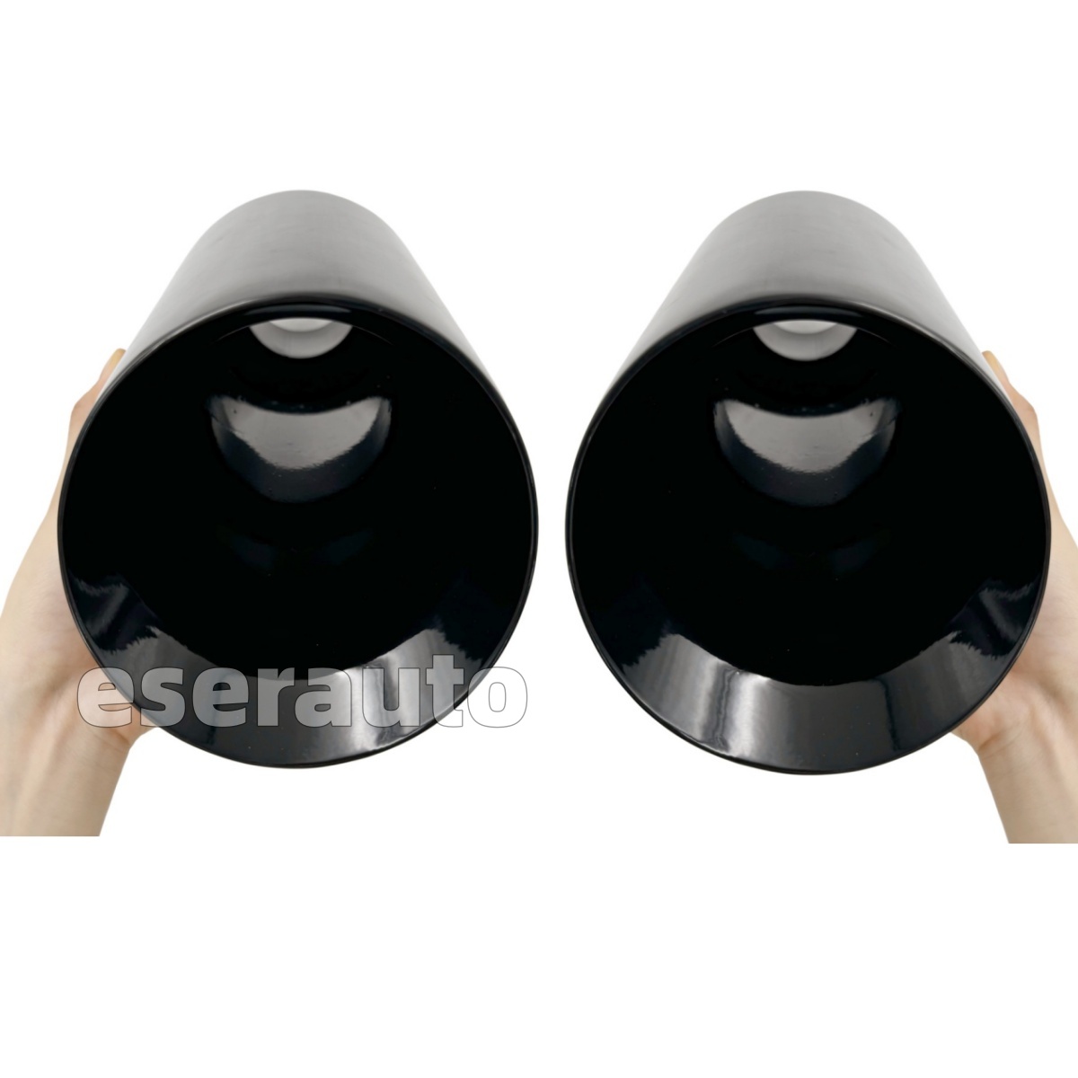 2X Exhaust Tip 5" Big 2.5" Inlet 12" L ANGLE DOUBLE WALL for Dodge Durango