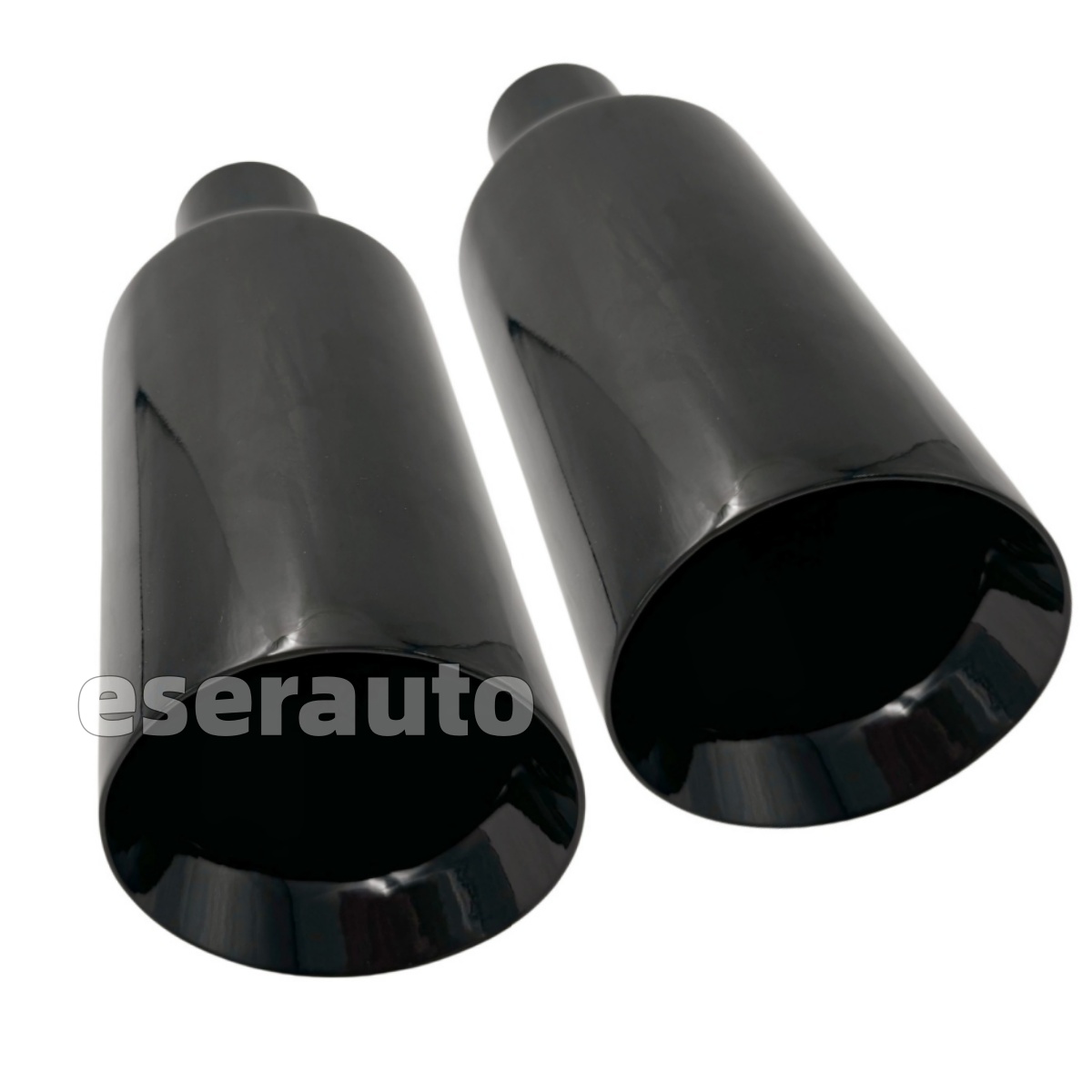 2X Exhaust Tip 5" Big 2.5" Inlet 12" L ANGLE DOUBLE WALL for Dodge Durango
