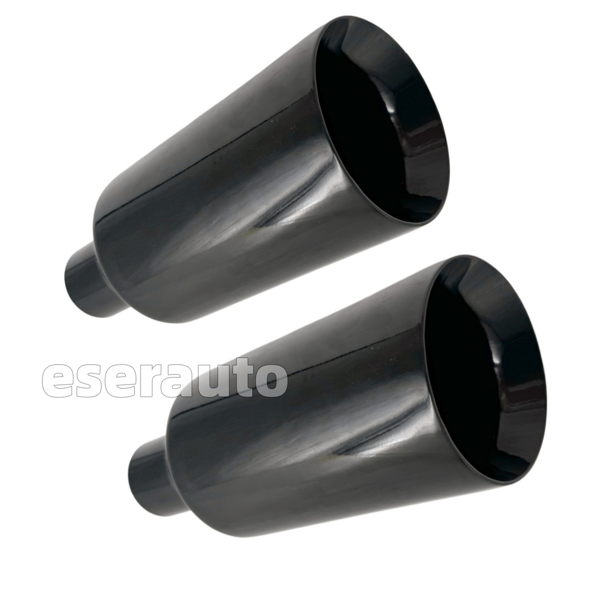 2X Exhaust Tip 5" Big 2.5" Inlet 12" L ANGLE DOUBLE WALL for Dodge Durango
