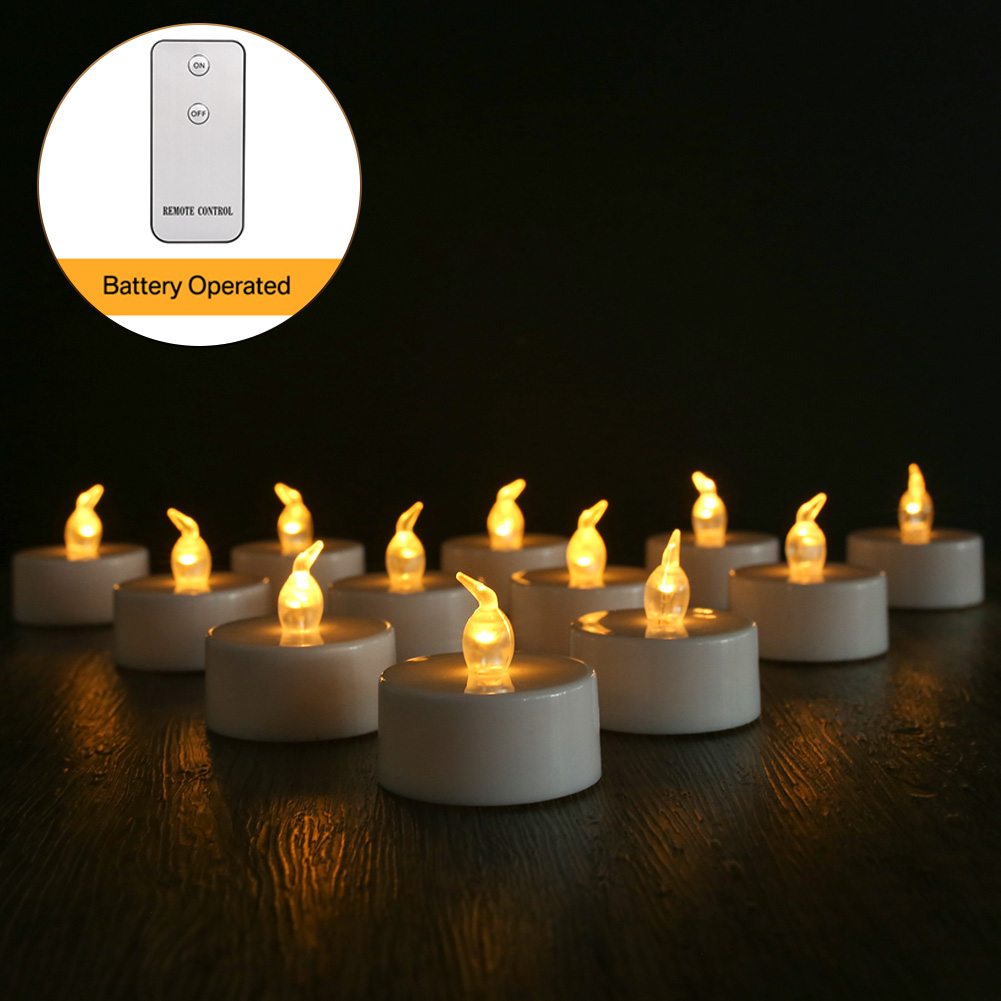24/48X Flameless LED Candles Tea Light Remote Control Battery Operated WarmWhite - Picture 14 of 34