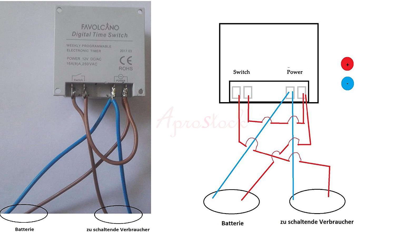 Digitale LCD Zeitschaltuhr DC/AC 12V 16A Timer ...