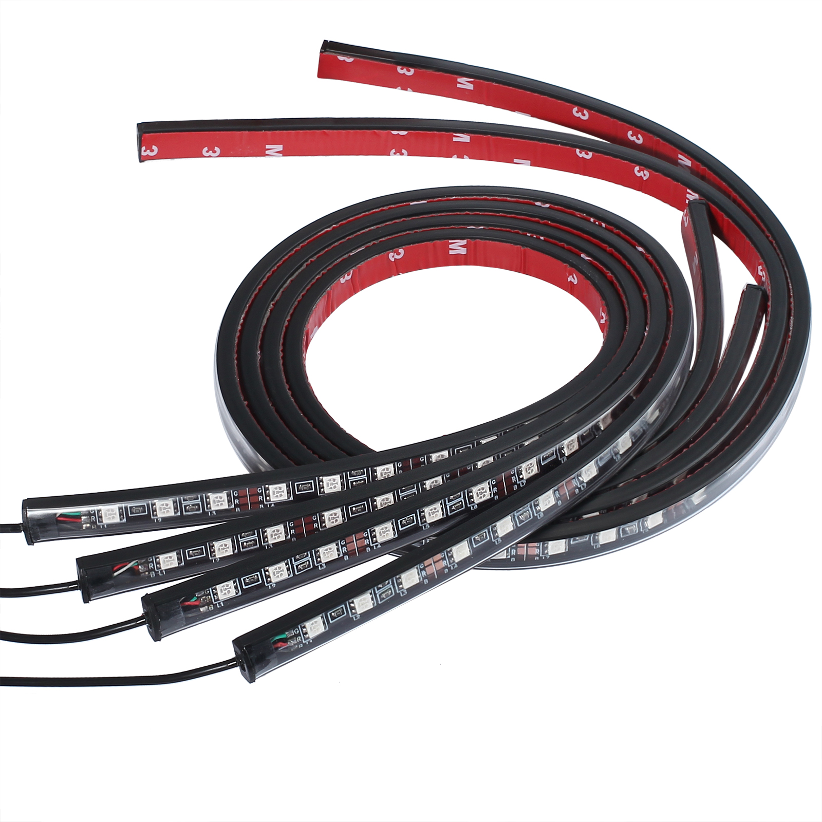 4X Car Tube Underbody Neon LED Strip Light Kits 8 Colors RGB Flexible