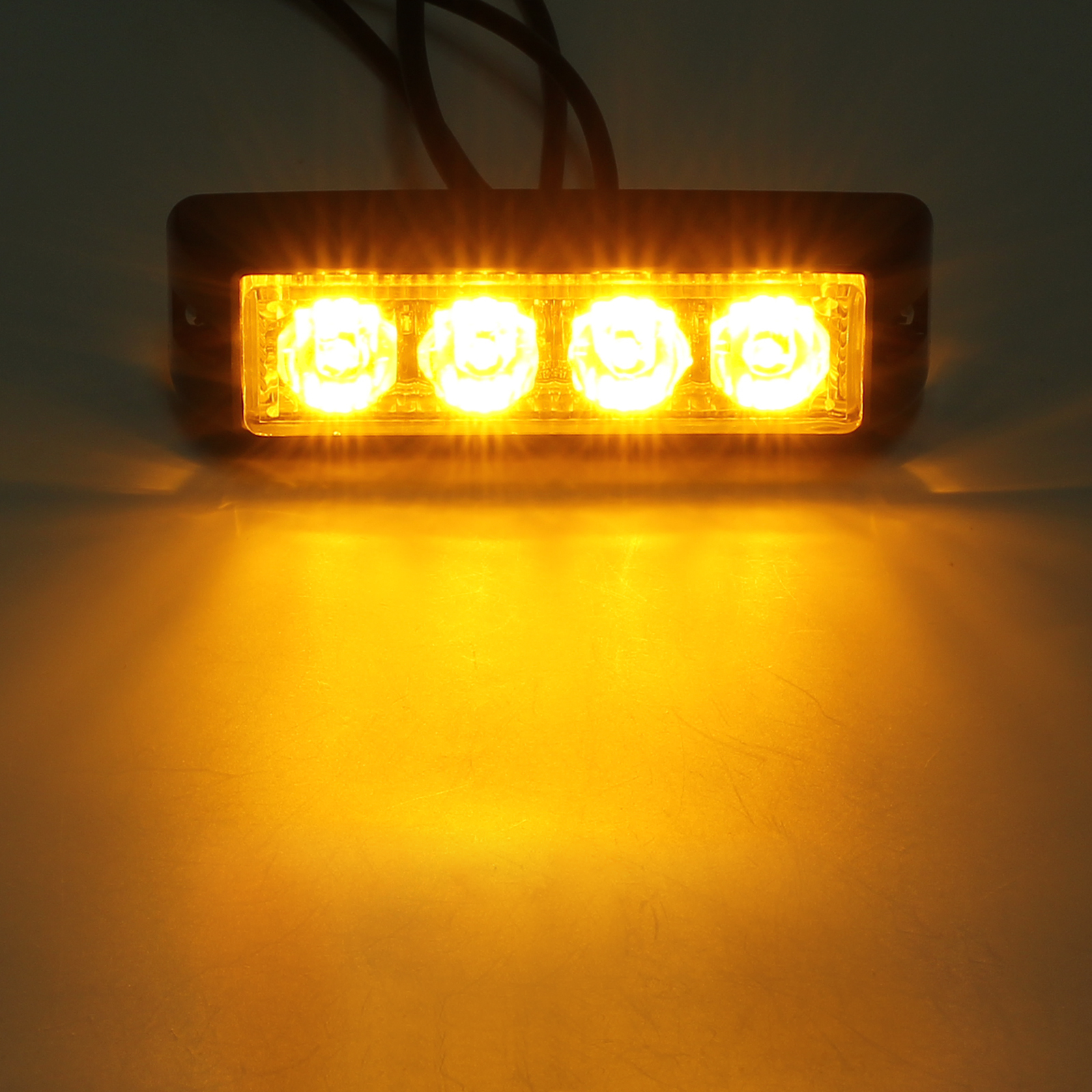 4X Car Emergency Light KIT Warning Strobe Flashing Hazard LIGHT Amber