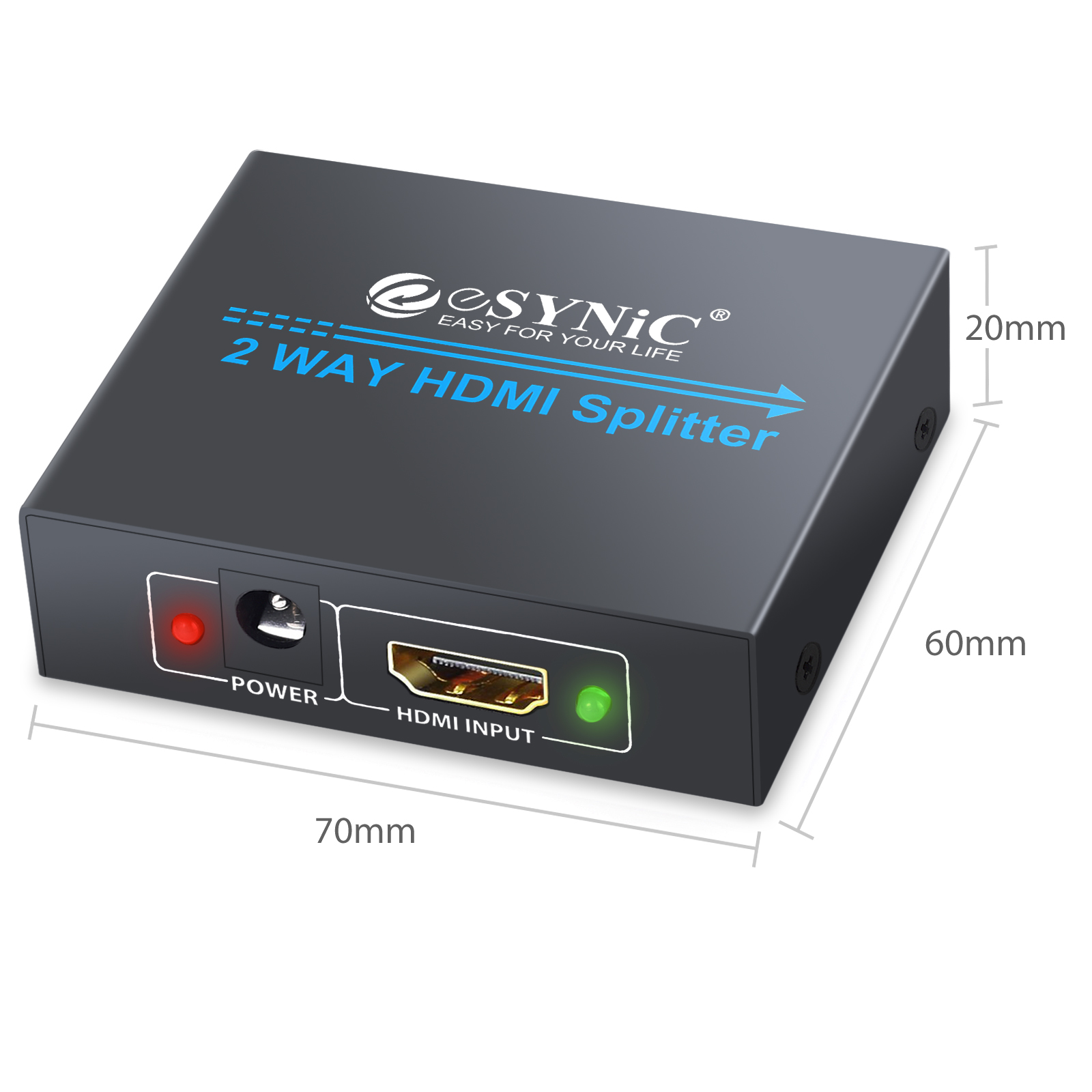 HDMI Splitter Amplifier 1 In 2 Out Duplicator Full HD 1080p 3D Foxtel