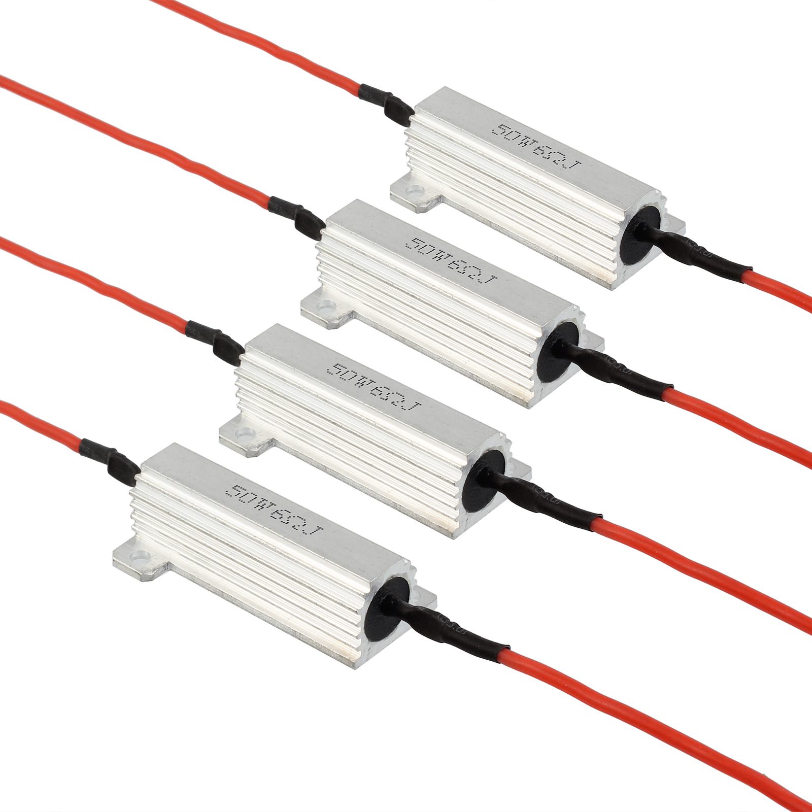 4X LED Load Resistor Indicator Flash Rate Relay Bulbs Ballast Silver