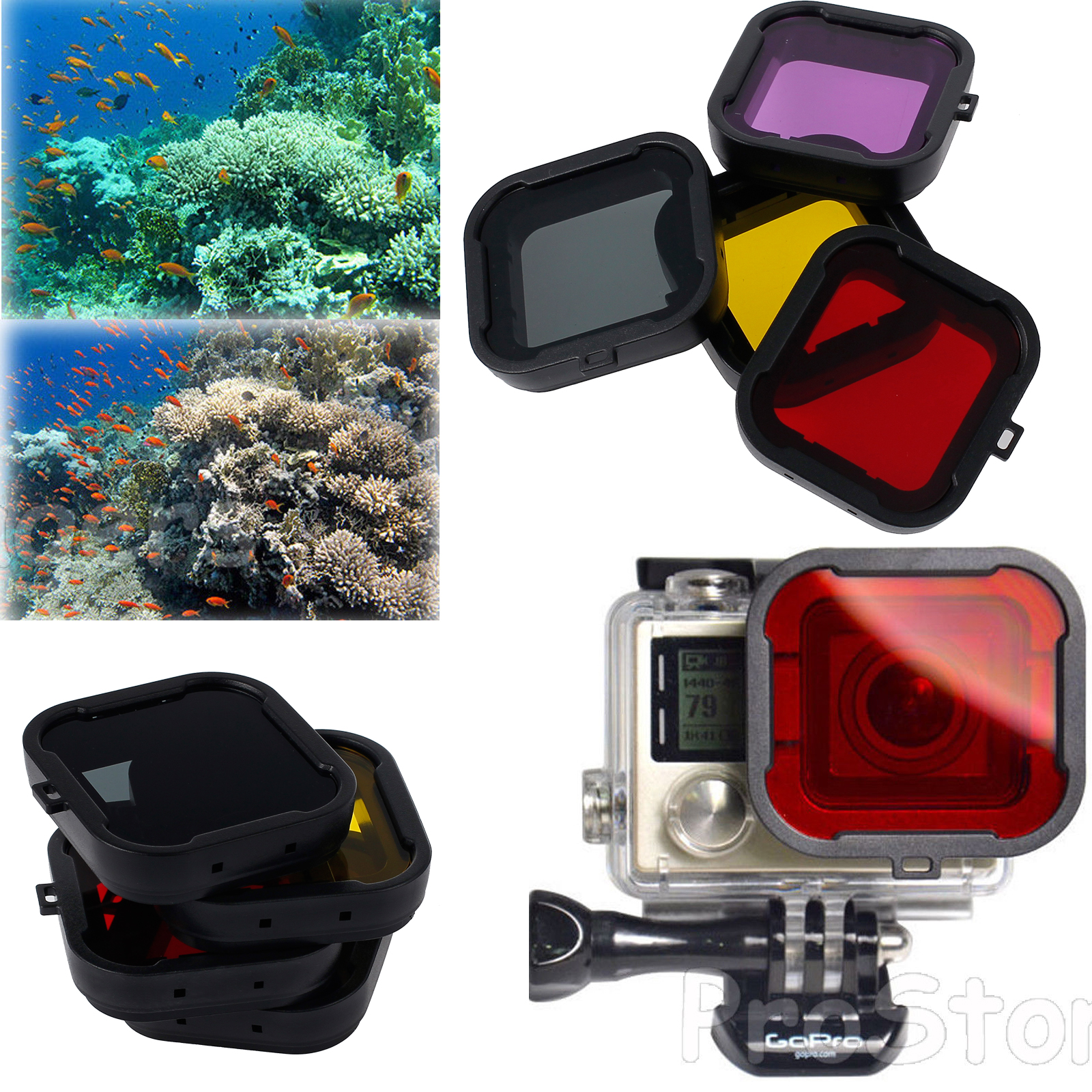 4 Pack Diving Lens Filters For Gopro Hero 4 Session Hero 5 Session Williamcr Color Correction