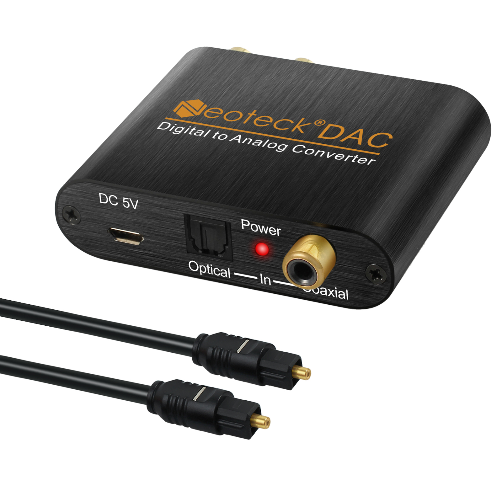 Digital To Analog Audio Converter Optical Coaxial Toslink Adapter Rca L