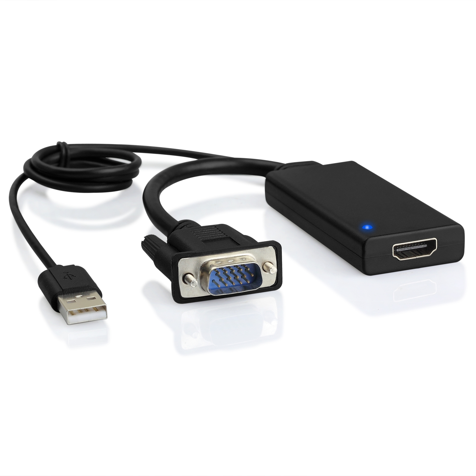 HDMI Female To VGA Male Converter USB Video Adapter Converter 1080P DVD
