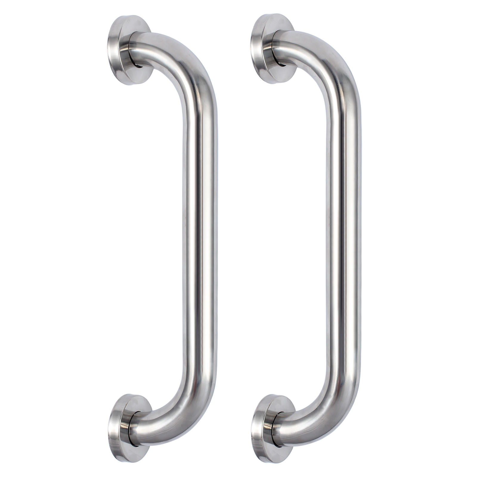 2X Silver Steel Bathroom Shower Wall Grab Bar Safety Grip Handle Towel
