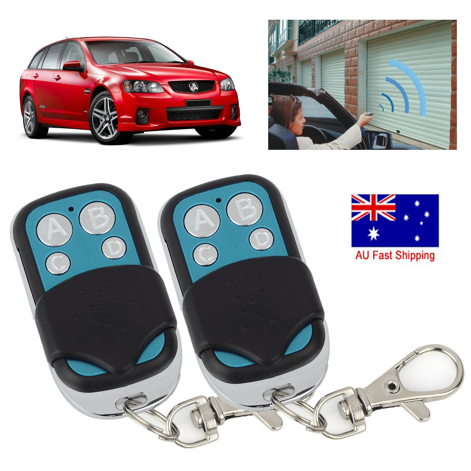 10x Universal Cloning Remote Control Key Fob for Cars Garage Doors 433mhz GA
