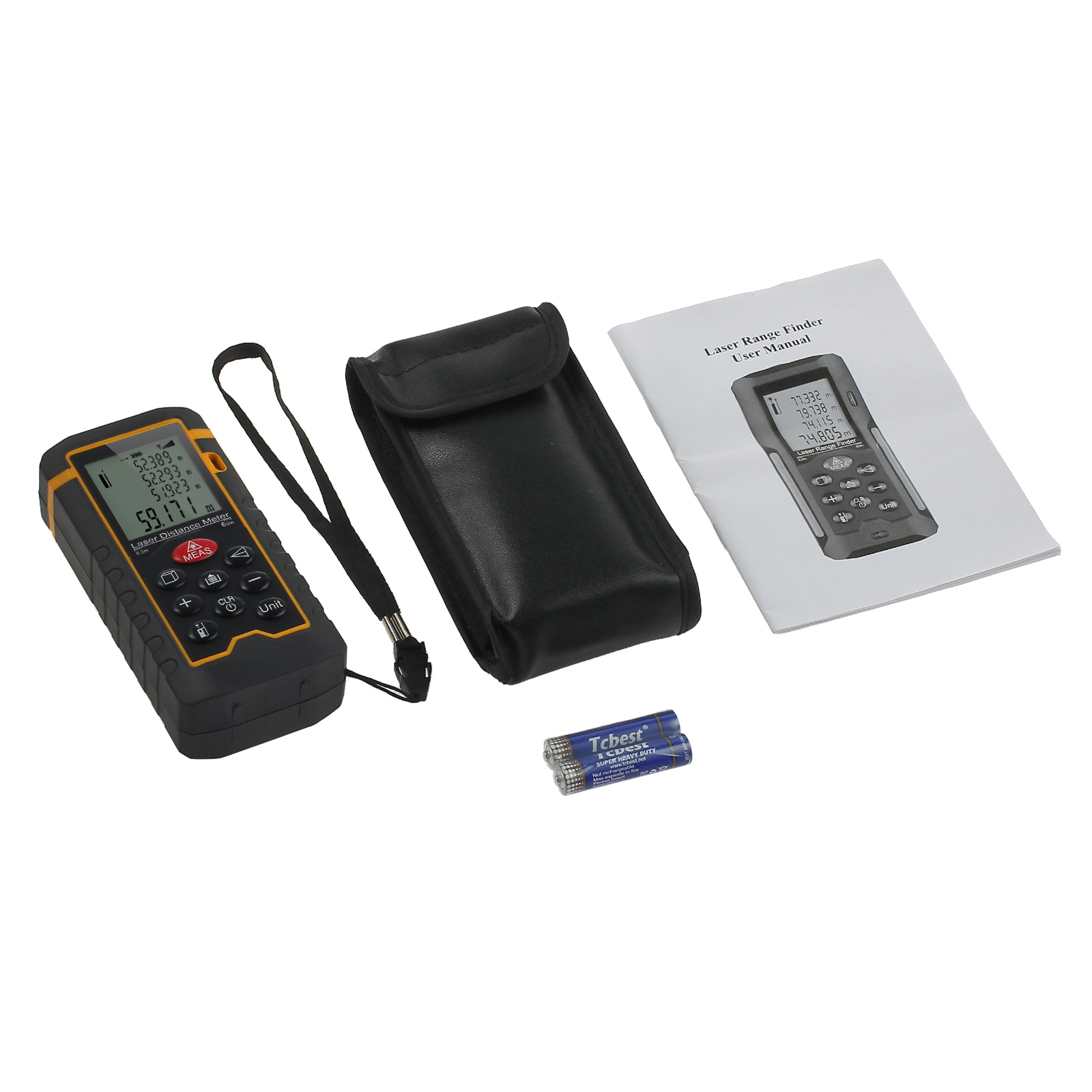 Digital LCD Laser Entfernungsmesser 60M Distanzmesser Messgerät Dispaly IP65 DE
