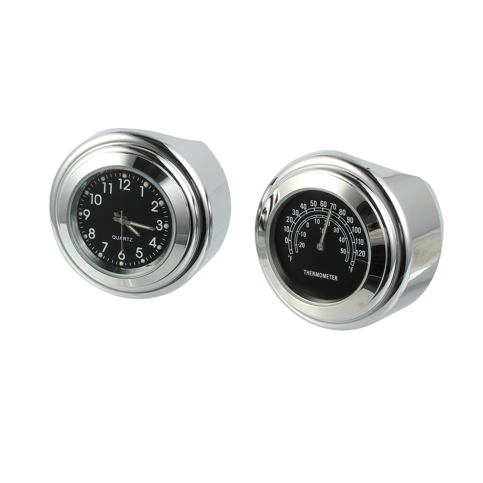 Motorraduhr Uhr Uhren Motorr/äder Lenkeruhr Universal Thermometer Temp 7//8