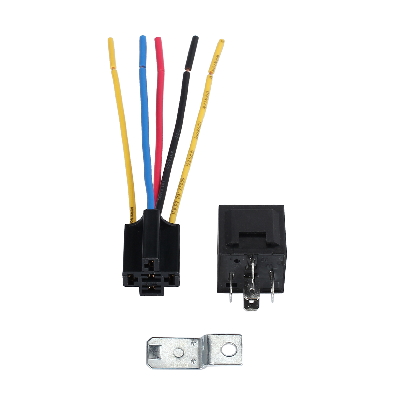 5x Dc 12v 40a Amp Relay U0026 Socket Spdt 5 Pin 5 Wire For Car