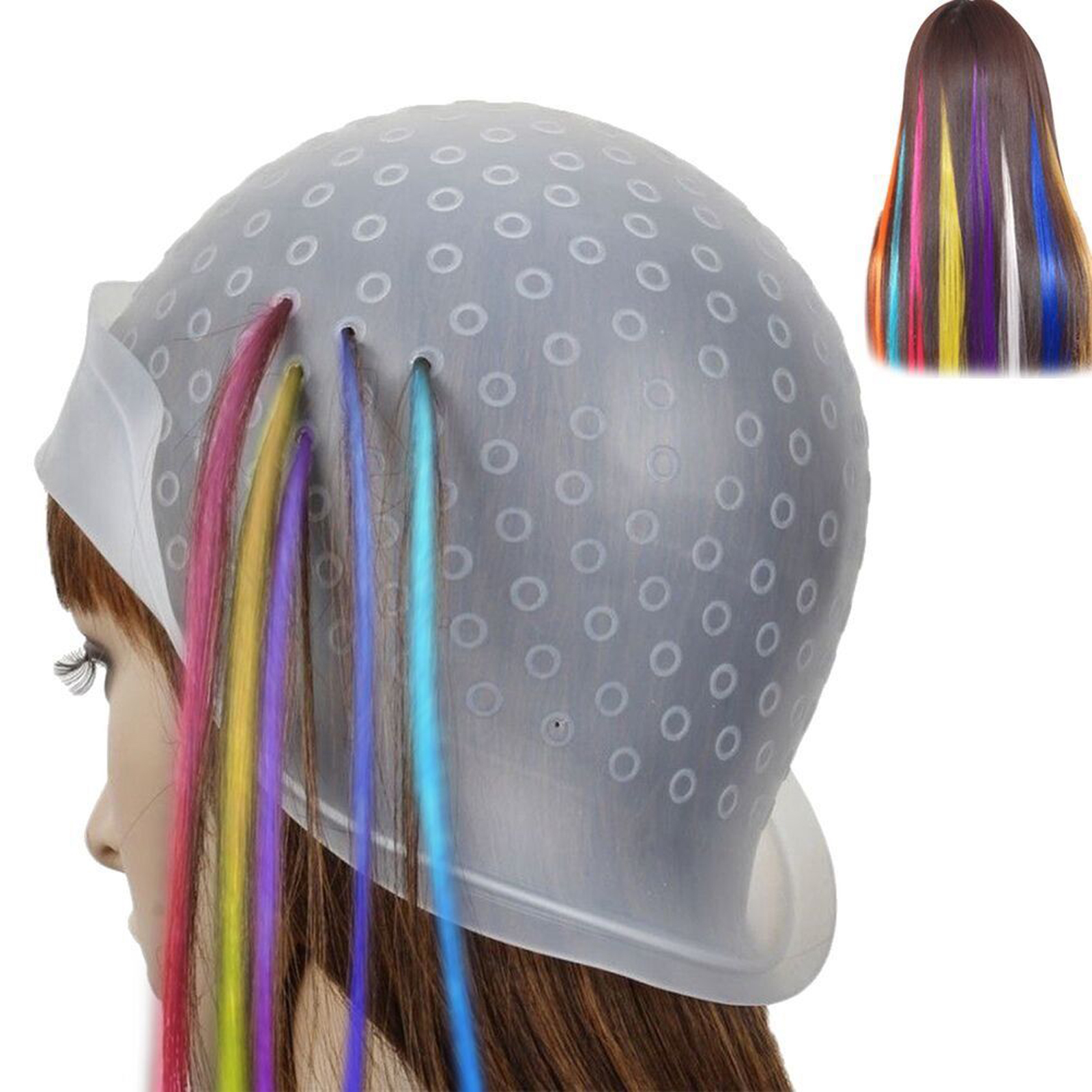 box hair dye with highlight cap