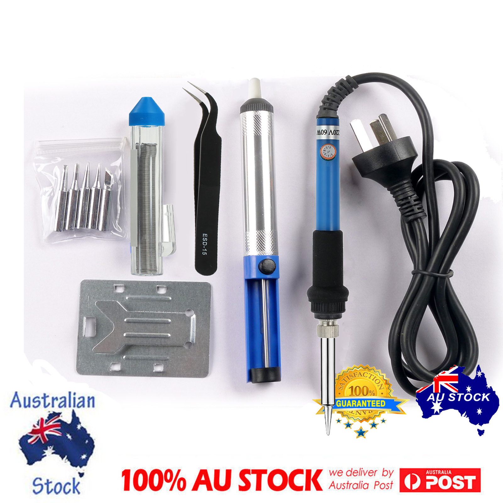 60W Soldering Solder Iron Kit Set Temperature Electronic Repair Tool