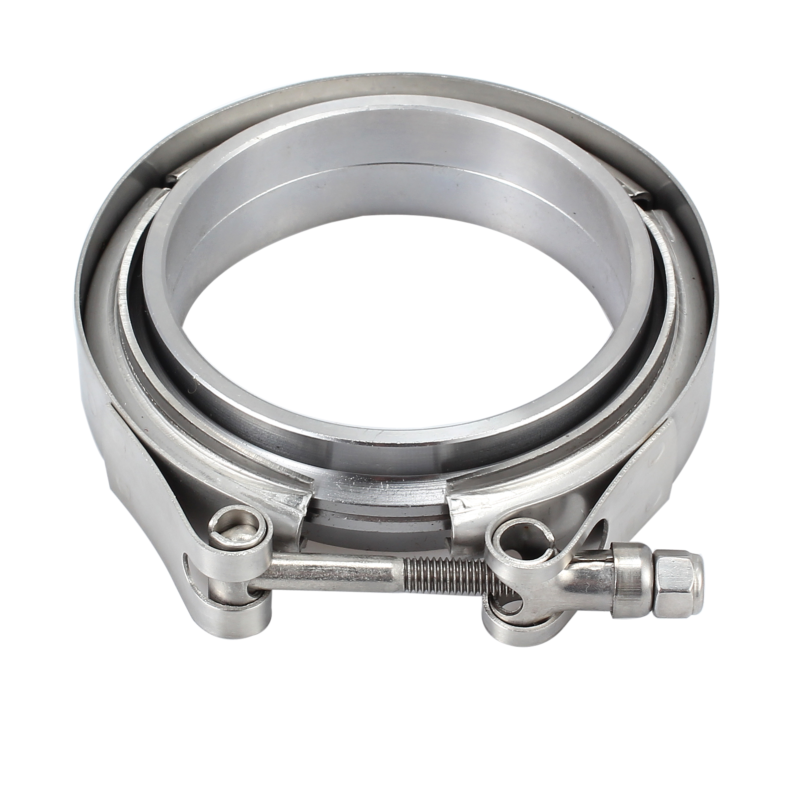 3" Inch 76mm Stainless Steel V-Band Clamp & Flat Flange Kit Exhaust