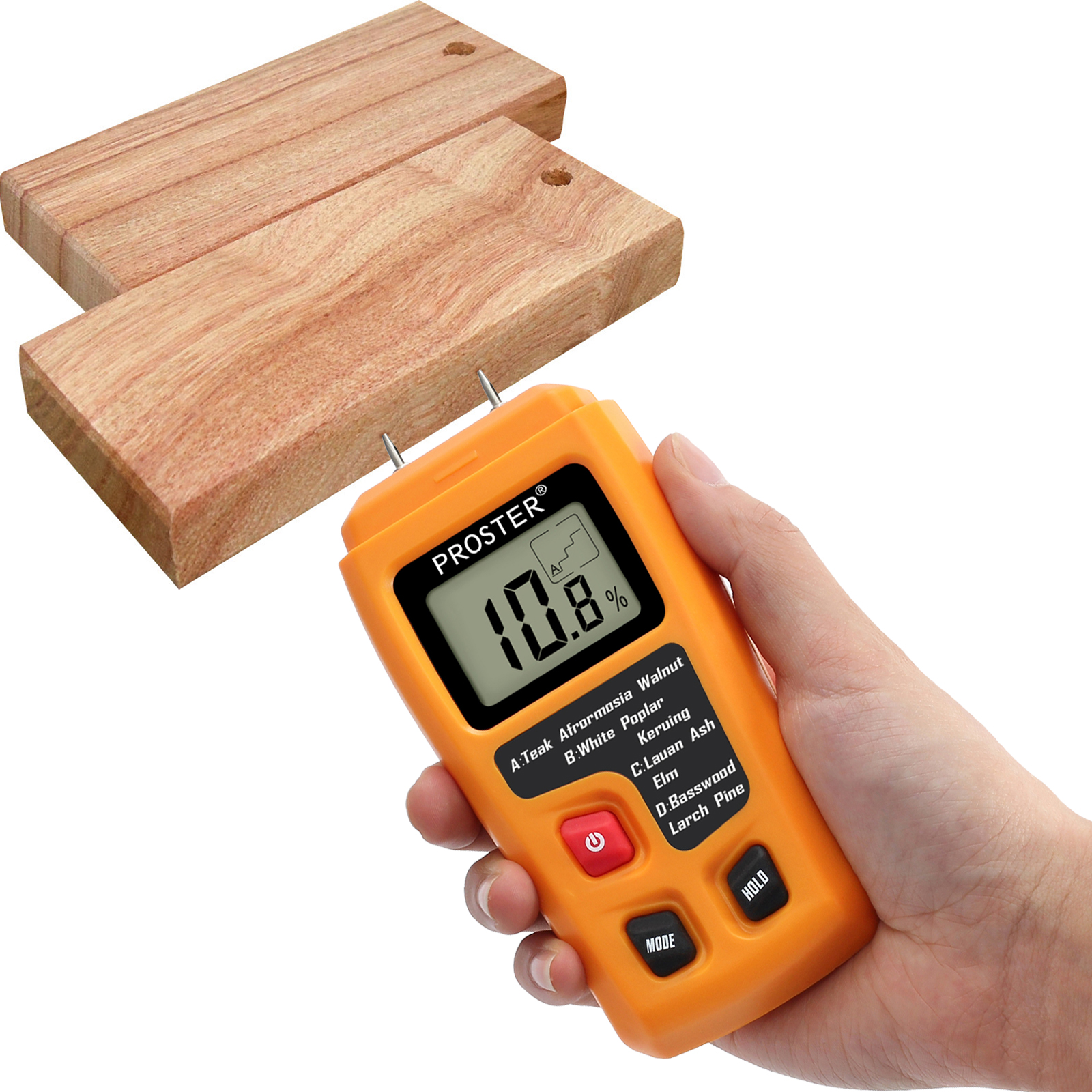 LCD Digital Moisture Meter Wood Firewood Paper Humidity Tester Damp ...