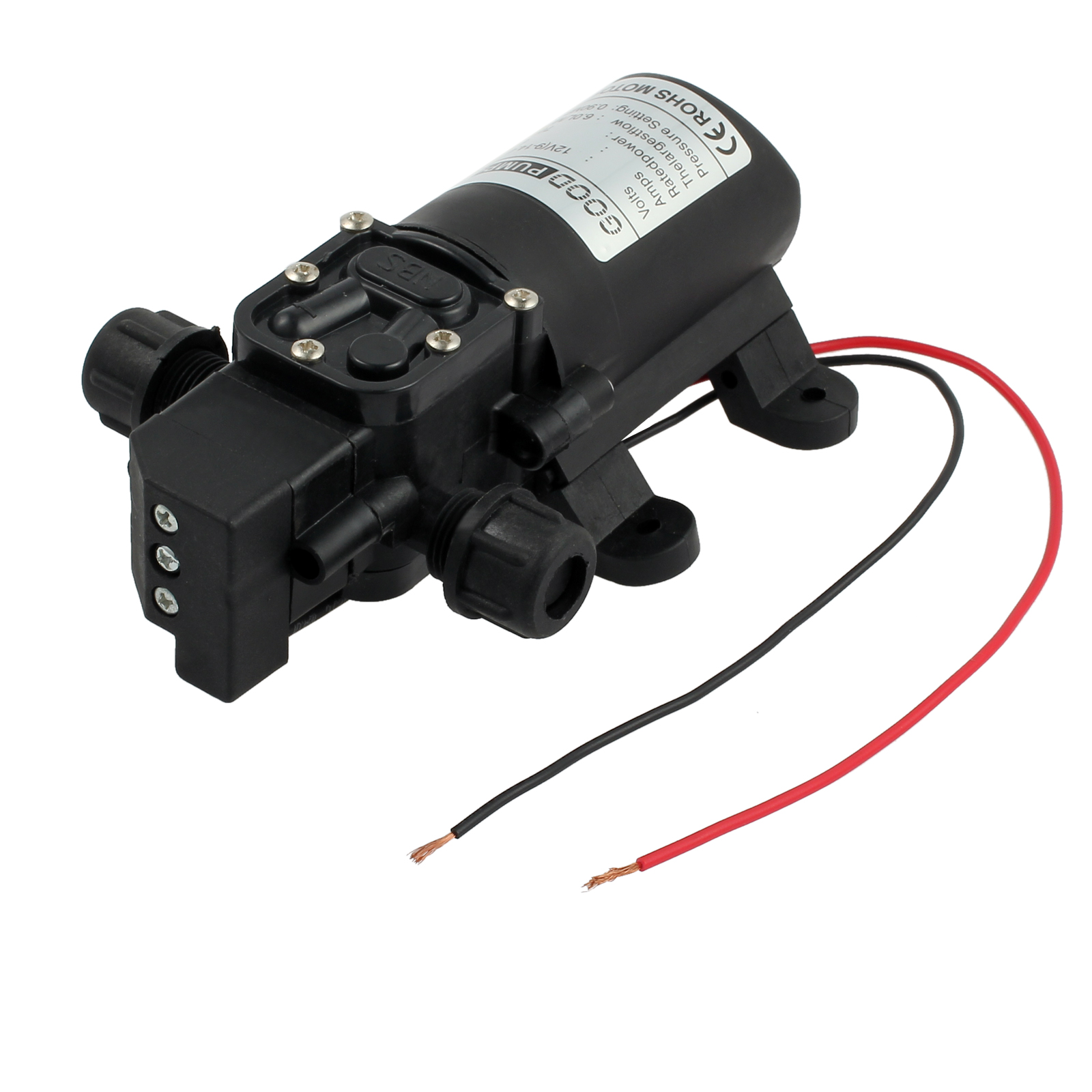 12V 70W 6L/min High Pressure Micro Diaphragm Water Pump Auto Switch