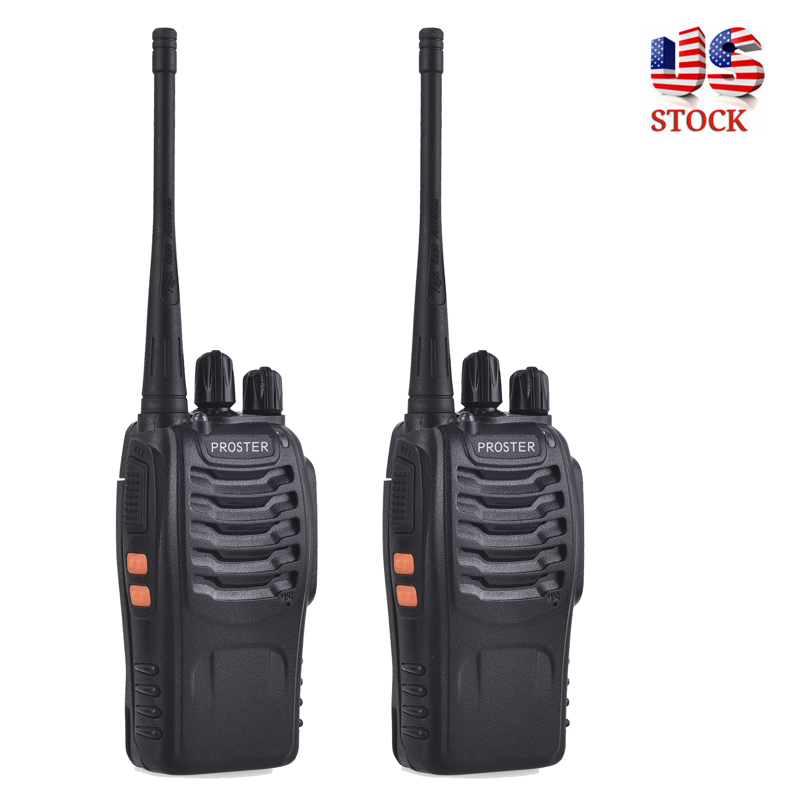 2pcs 2Way Radio Scanner Handheld Walkie Talkie Police Transceiver F