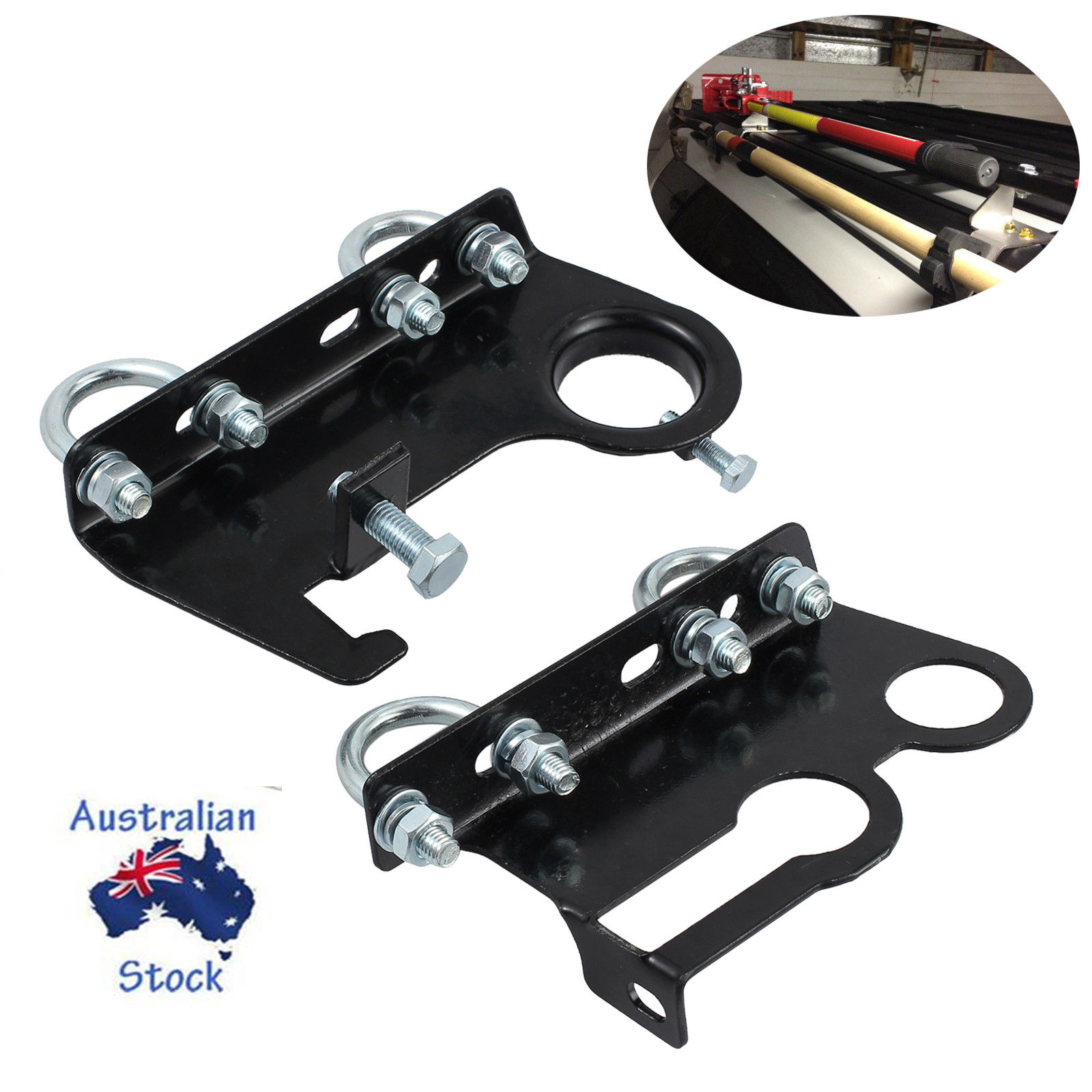 STEEL HIGH LIFT JACK & SHOVEL HOLDER MOUNTING BRACKET KIT SUIT ROOF