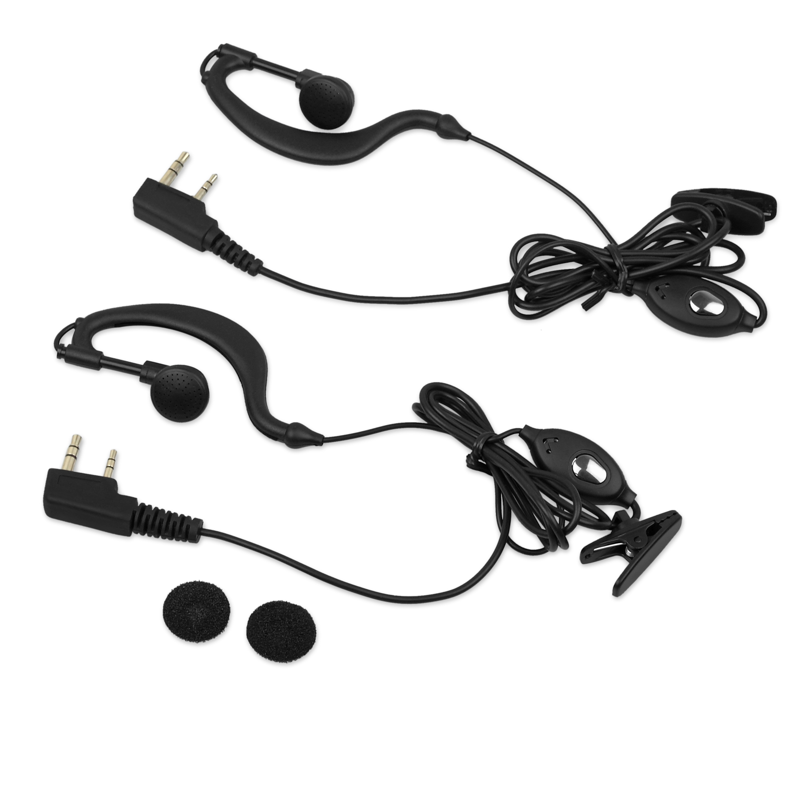 2X Headset/Earpiece Baofeng Radio Security 2Pin Walkie Talkie Headphone
