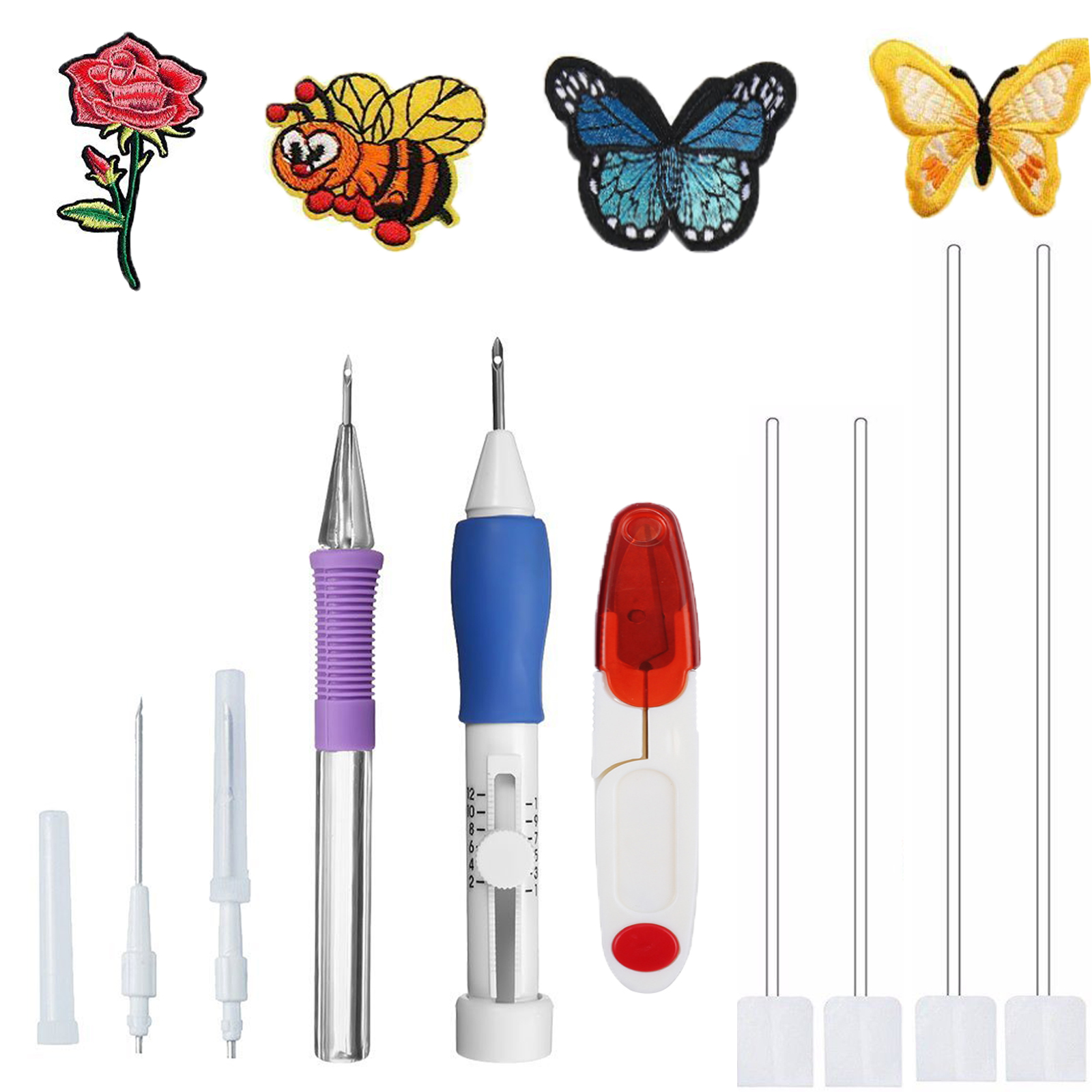 1 Set Magic DIY Hand Embroidery Pen Patch Knitting Sewing Tool Kit