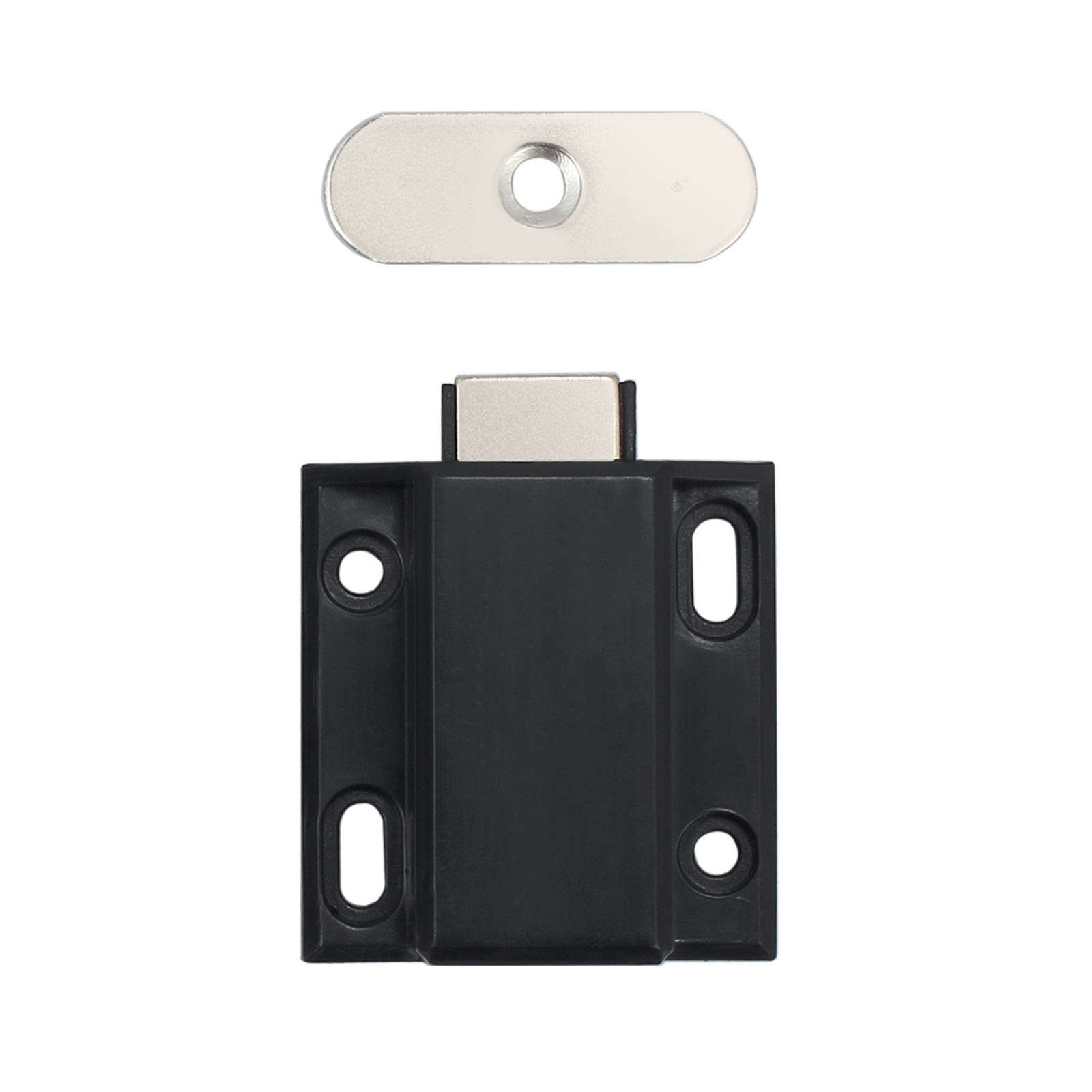 10x Schwarz Möbelmagnet Magnetschnäpper Schranktür Magnetverschluß
