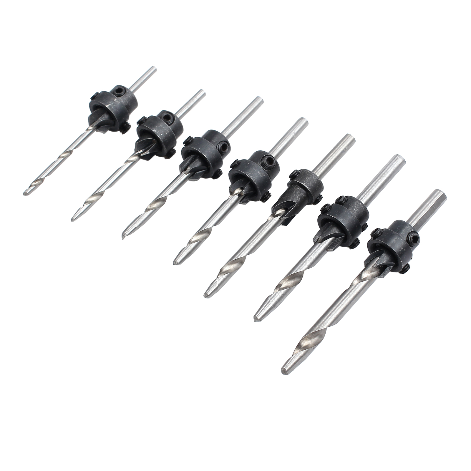 22Pc Tapered Drill & Countersink Bit Screw Set Wood Pilot Hole For Wood