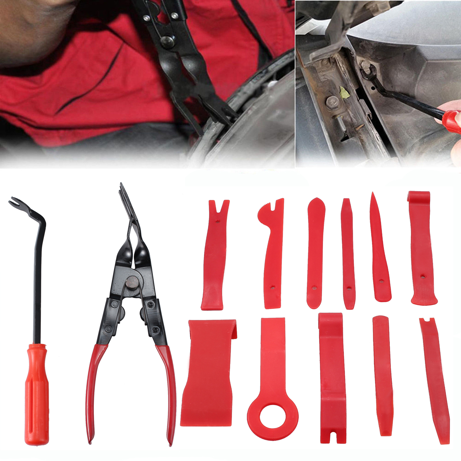 13Pcs Car Auto Door Molding Dash Panel Audio Trim Removal Tool Kit