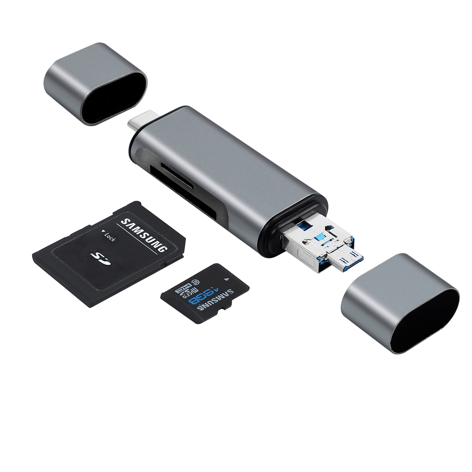 USB 3.0 Type C USB-C Micro TF SD Card Reader Adapter For Macbook ...