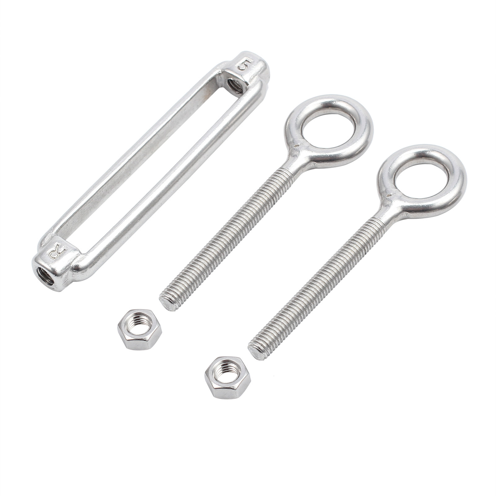 15 sets Turnbuckle Balustrade Kit Wire Cable Stainless Steel G316 DIY