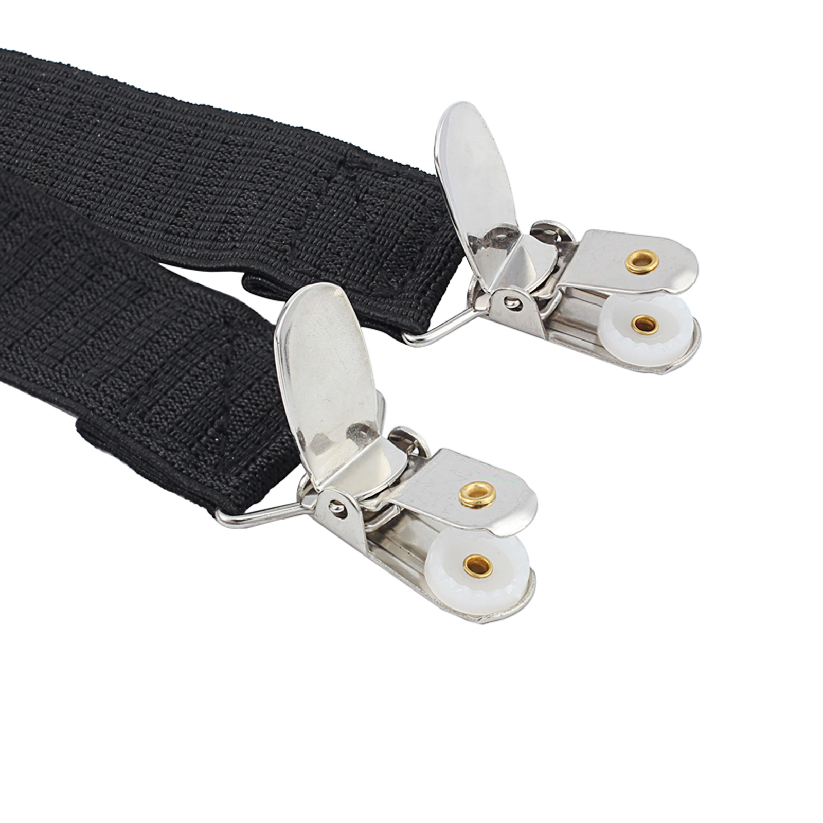2PCS Military Uniform Shirt Stays Garters Suspenders Sock Holder Clips