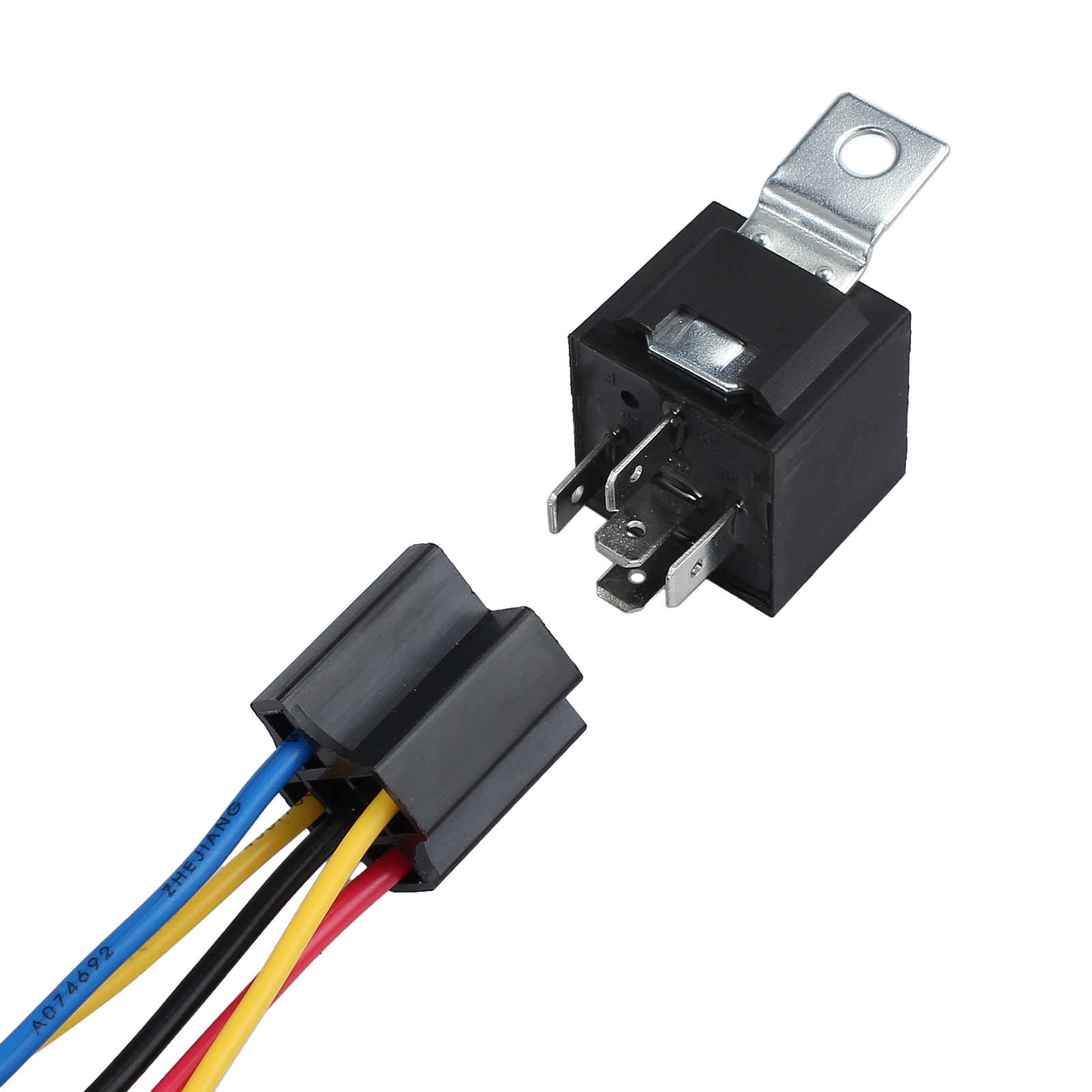 5pcs 5 Pin Car Spdt Automotive Relay 5 Wires W Harness