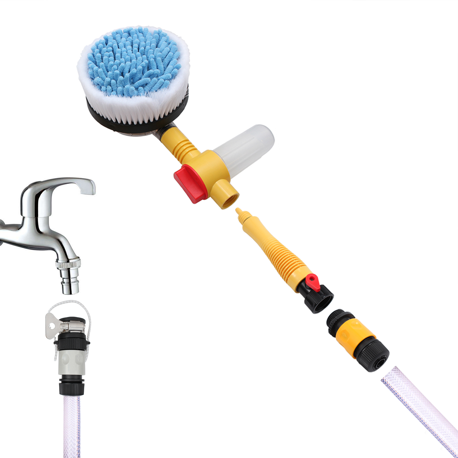 Vehicle Wash Washing Cleaning Brush Car Rotating Pole Sponge Cleaner