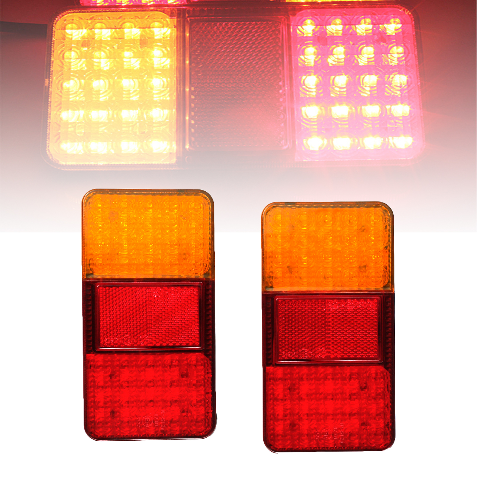 2x TRAILER LIGHTS 40 LED STOP TAIL INDICATOR REFLECTOR TRUCK CAMPER