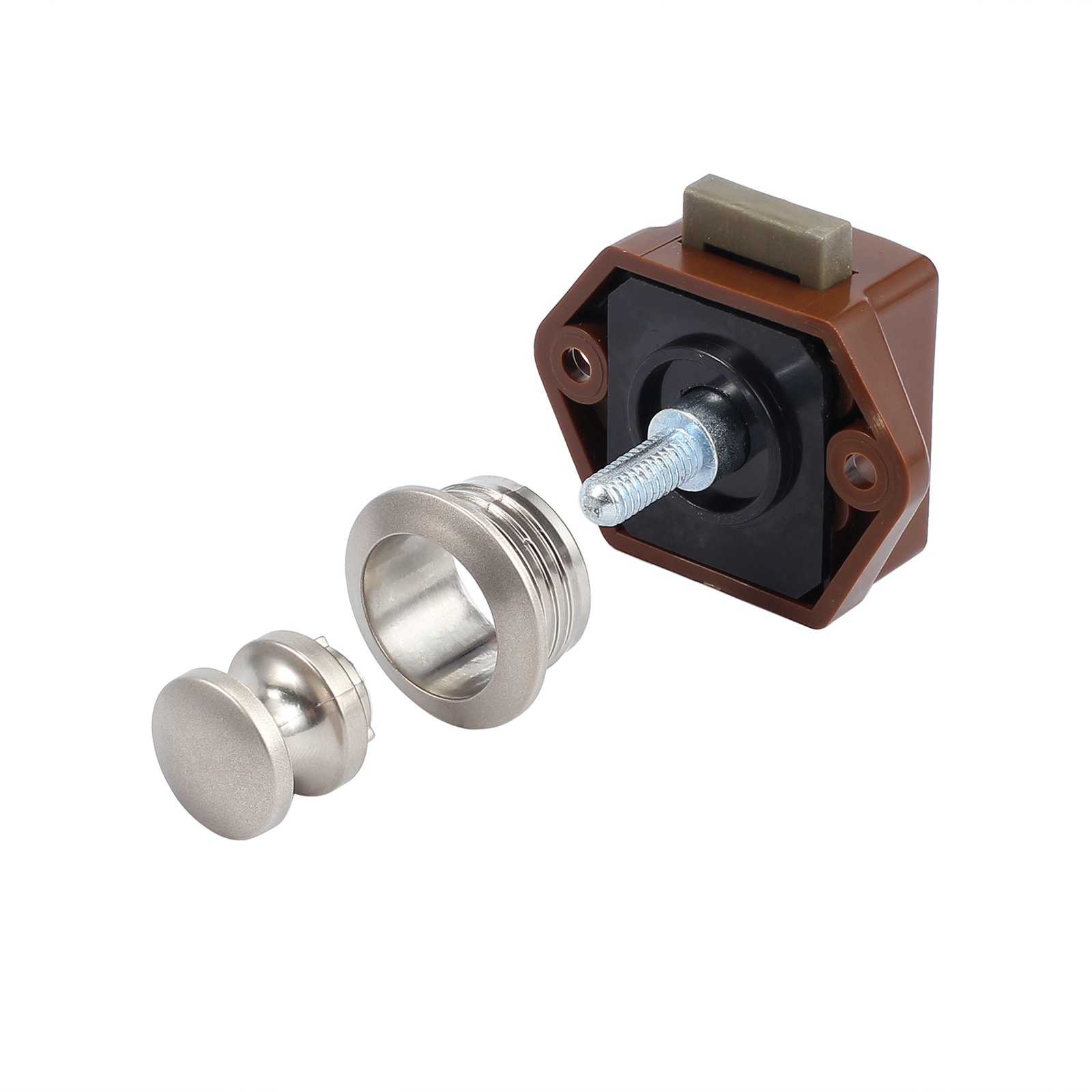 Push Button Door Catch Lock Latch Knob For Drawer Cupboard RV Motorhome