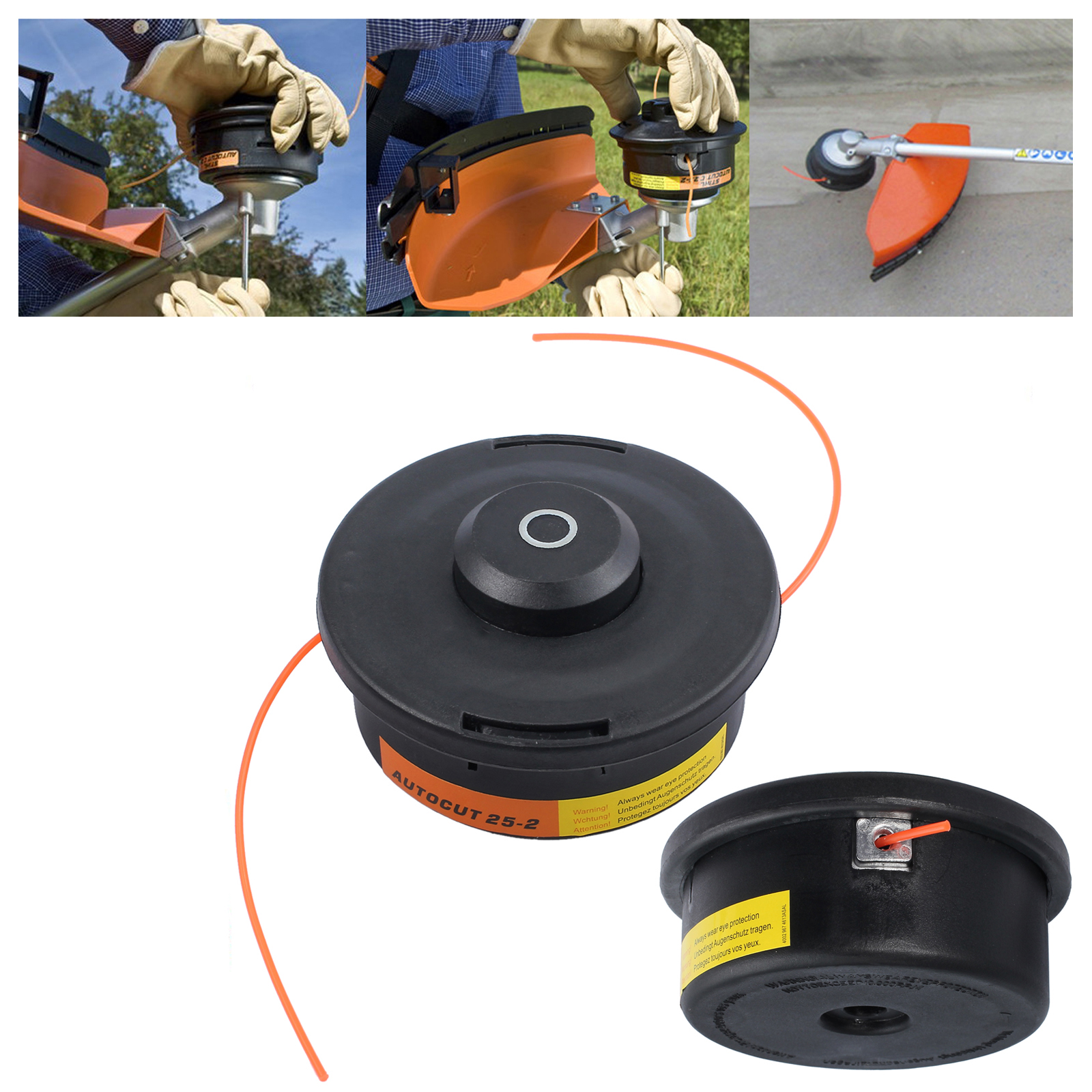 Black Nylon Line String Bump Weed Eater Trimmer Feed Head For STIHL M10