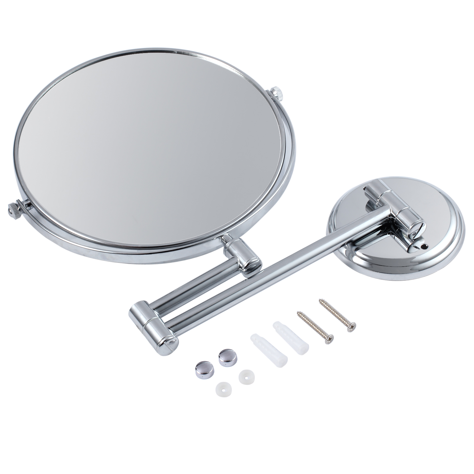 8 '' Espejo de Montaje en Pared 360° Cromo Dos Lados con Aumento 10X