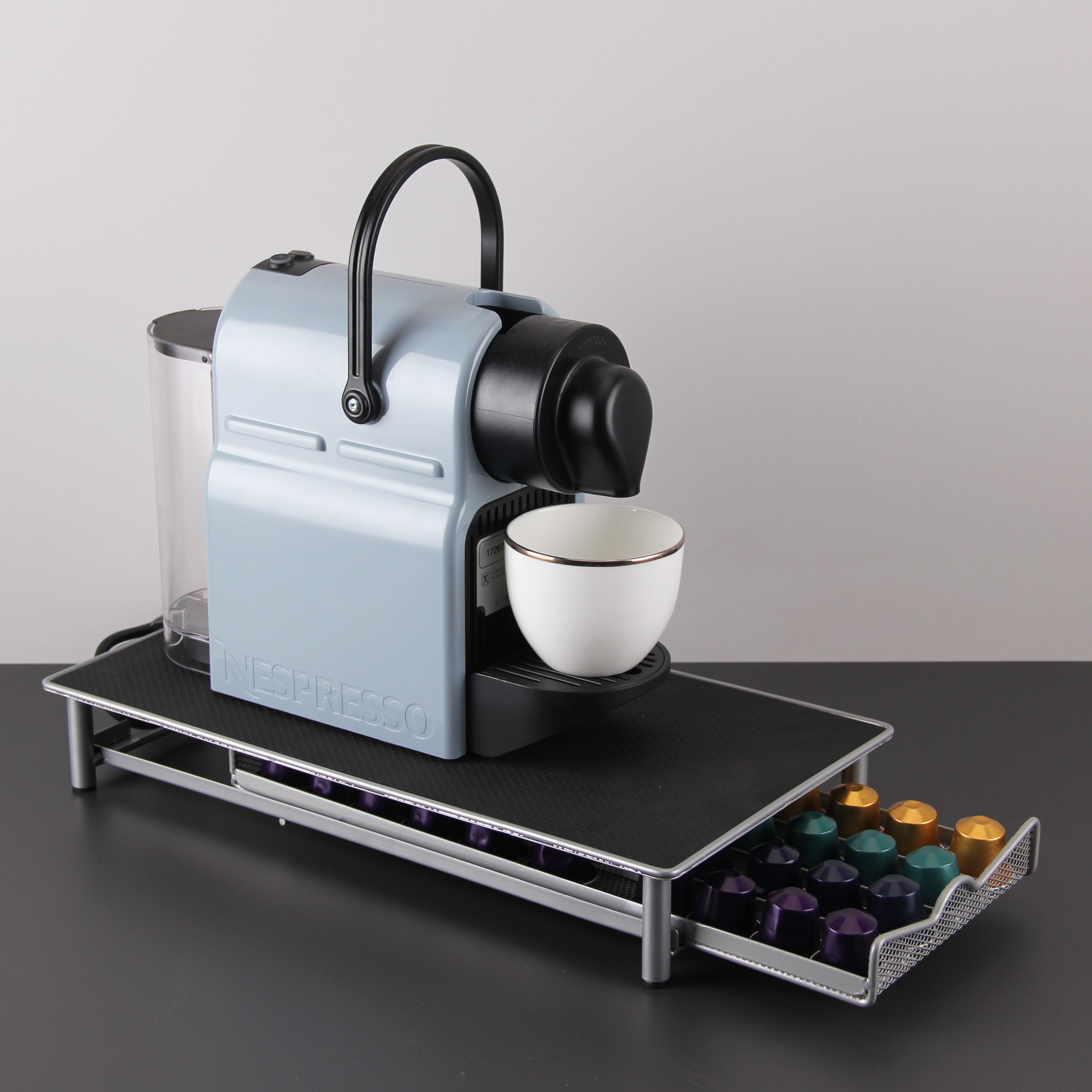 Nespresso Coffee Capsule Storage Holder 40 Pod Metal Drawer Organizer