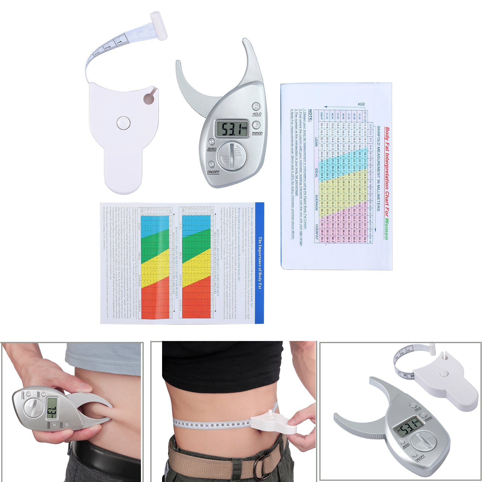 Body Fat Caliper Chart Mm