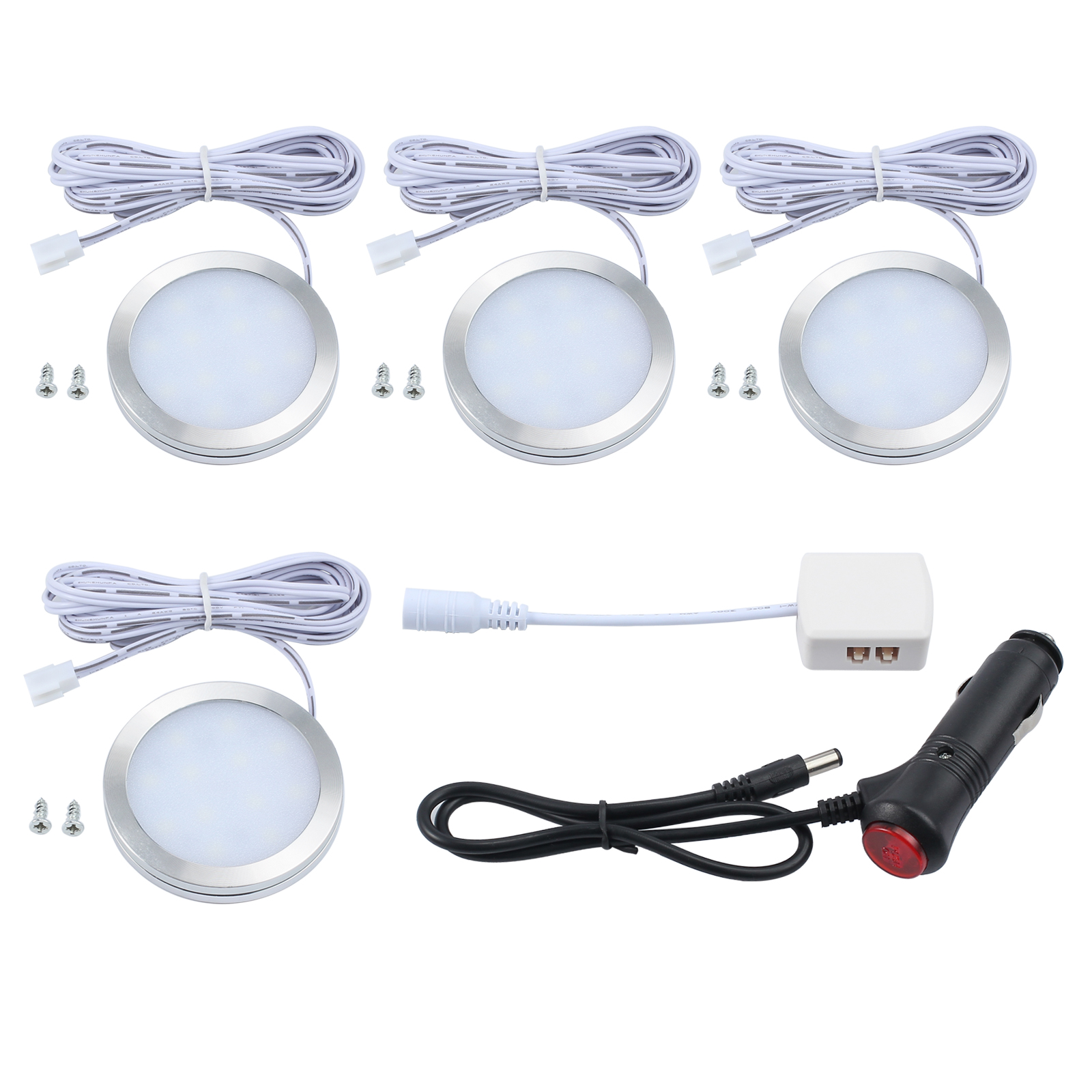 12V LED Weiß Deckenlampe Deckleuchte Fluoreszierend Schalter Wohnmobil