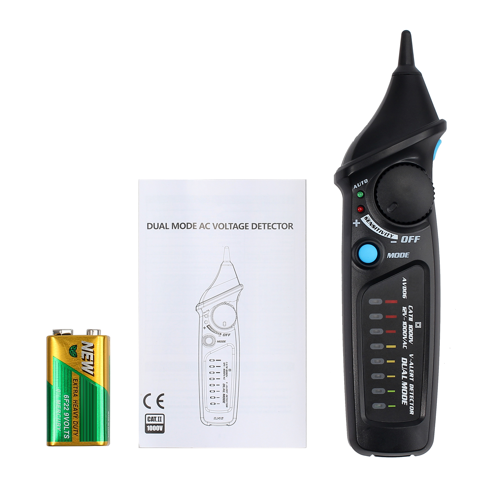 Electric AC Voltage NonContact Tester Auto/Manual Mode NCV LiveWire