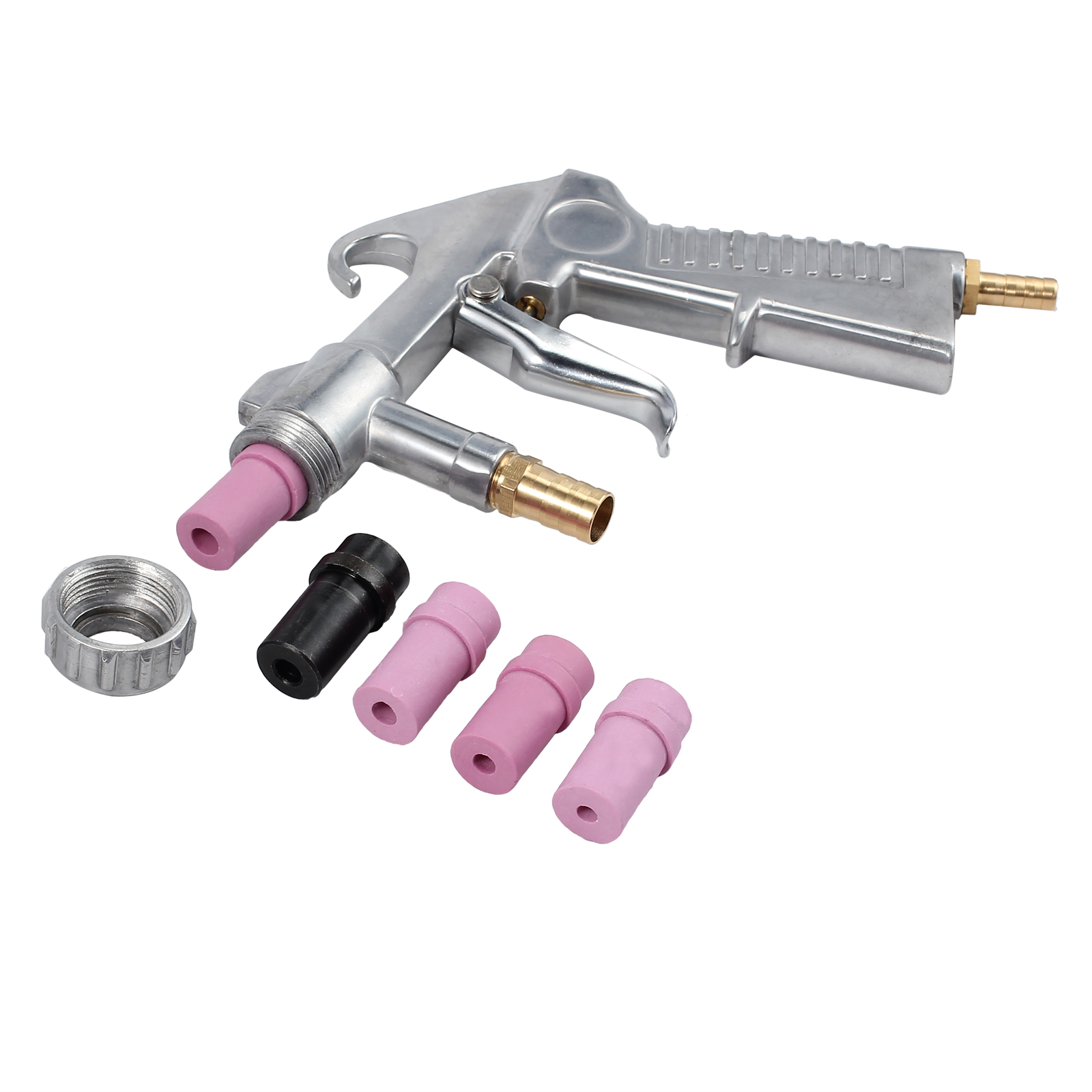 Sand Blasting Gun Sandblaster with Ceramic Nozzles Extra Iron Nozzle