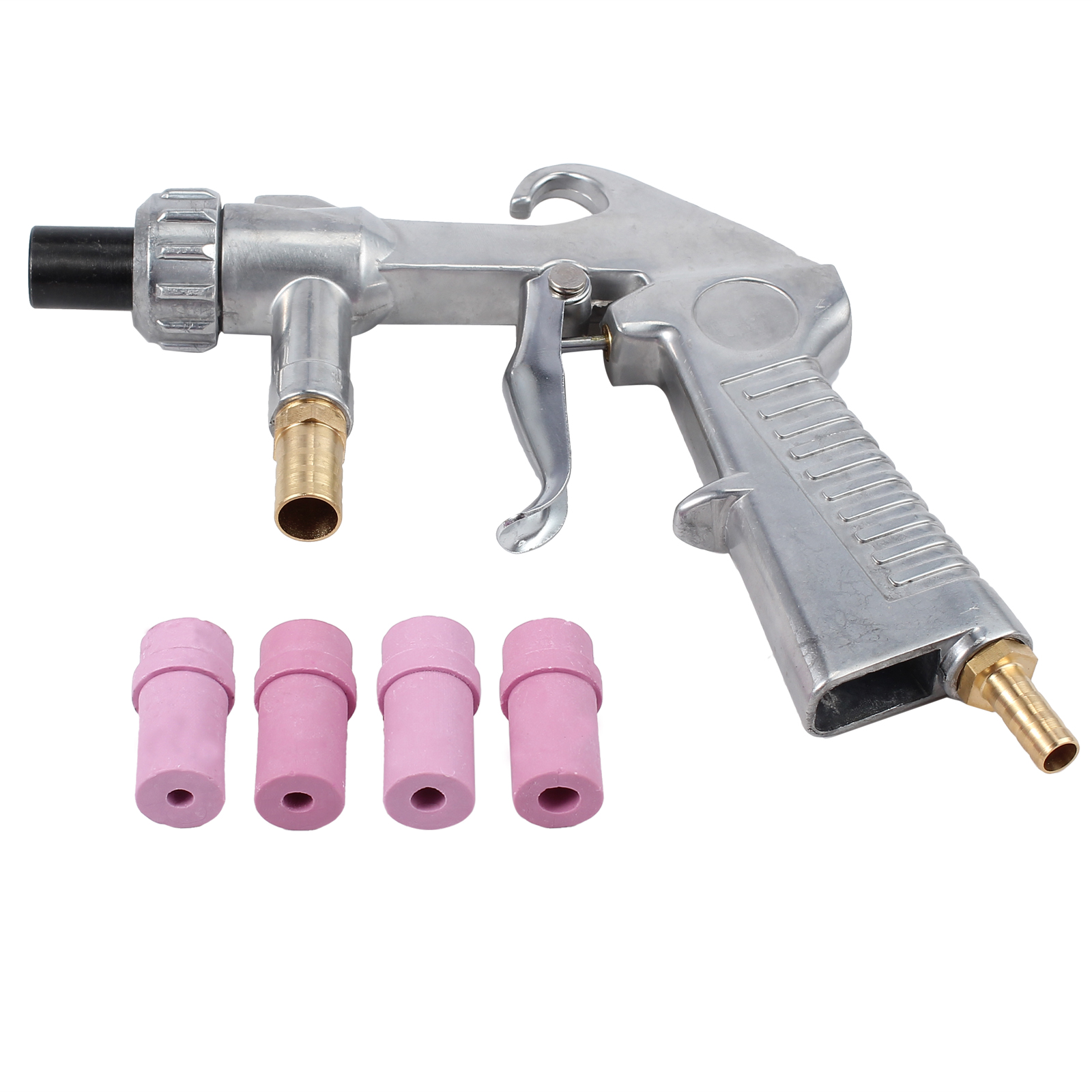 Sand Blasting Gun Sandblaster with Ceramic Nozzles Extra Iron Nozzle