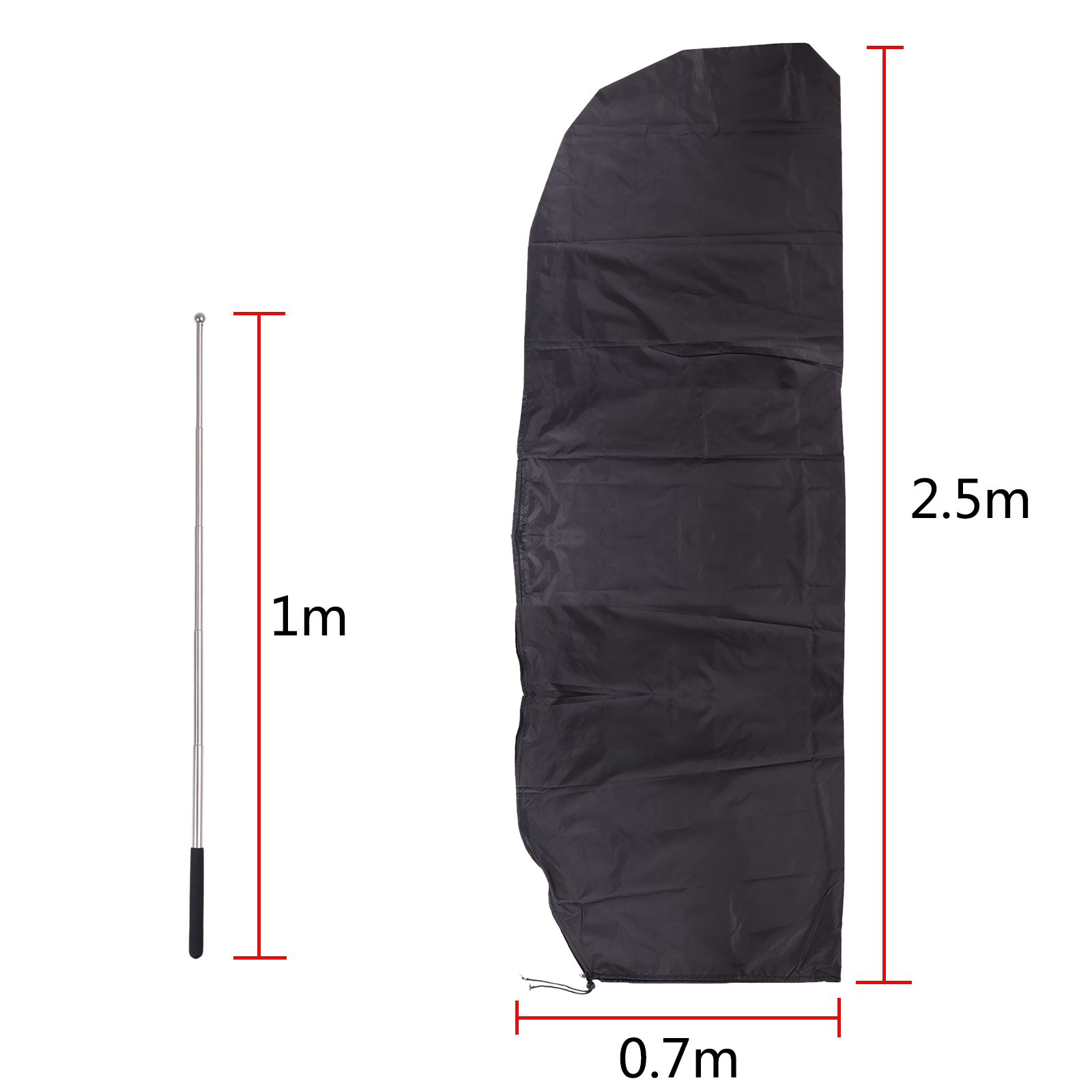 265CM Outdoor aterproof UVresistant 210D Patio Umbrella Zipper Cover