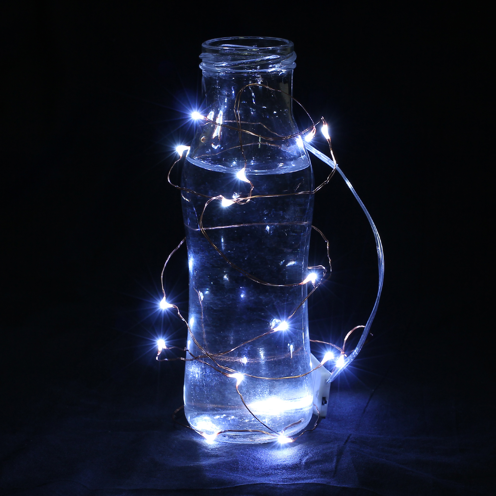 6X 20LED 2M Cool White Copper Wire String Fairy Lights Battery Party