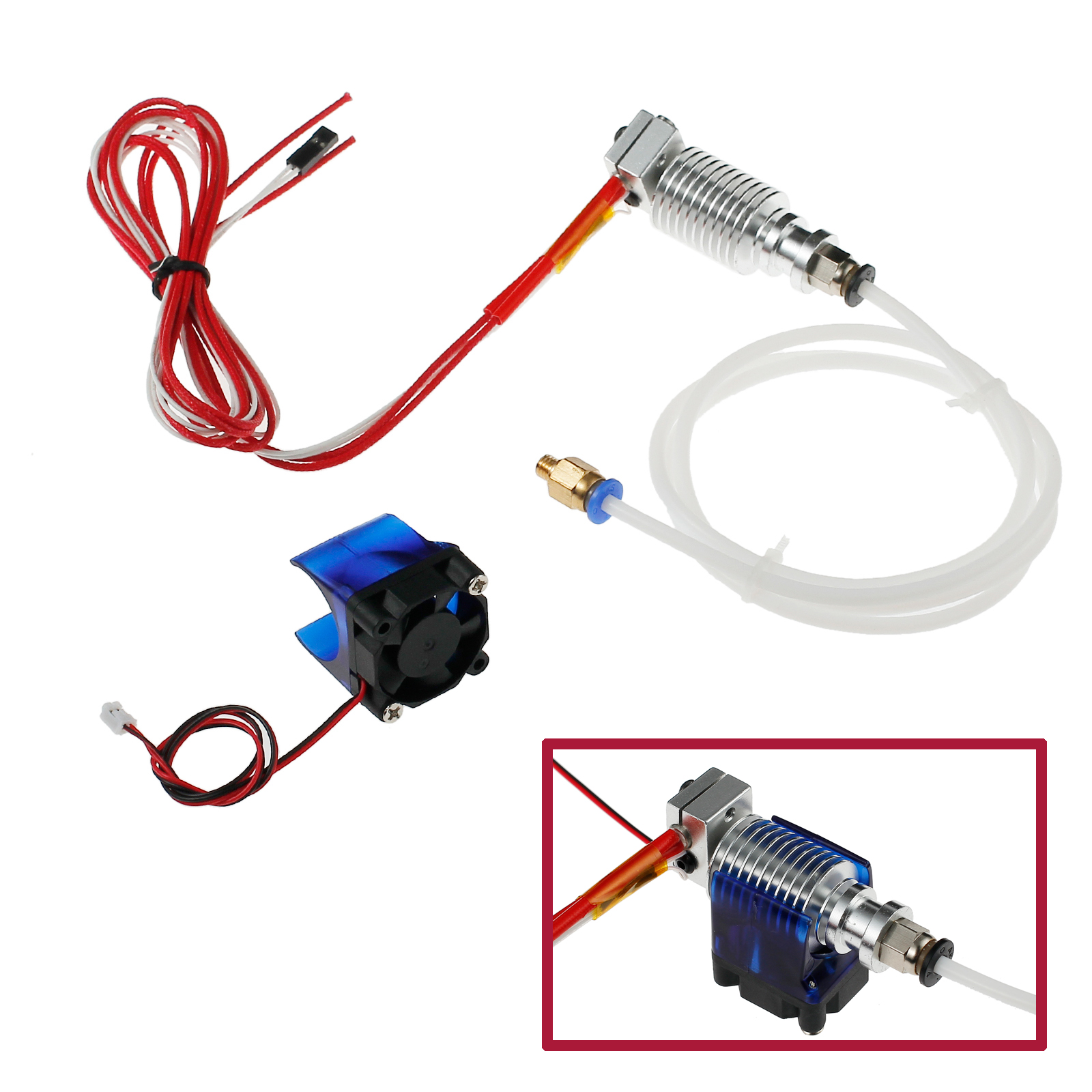 3D Printer Part V6 J-head Extruder Hot End For 1.75mm Filament 0.4mm Nozzle 40w