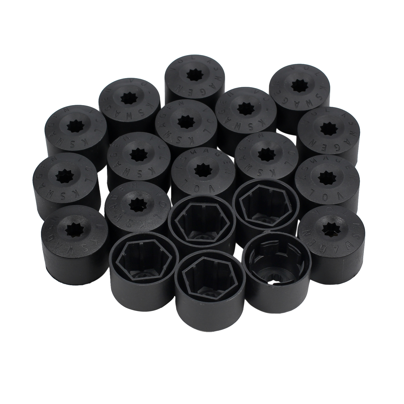 20X Wheel Nut Bolt Caps Covers For Volkswagen VW Golf Bora Passat Jetta