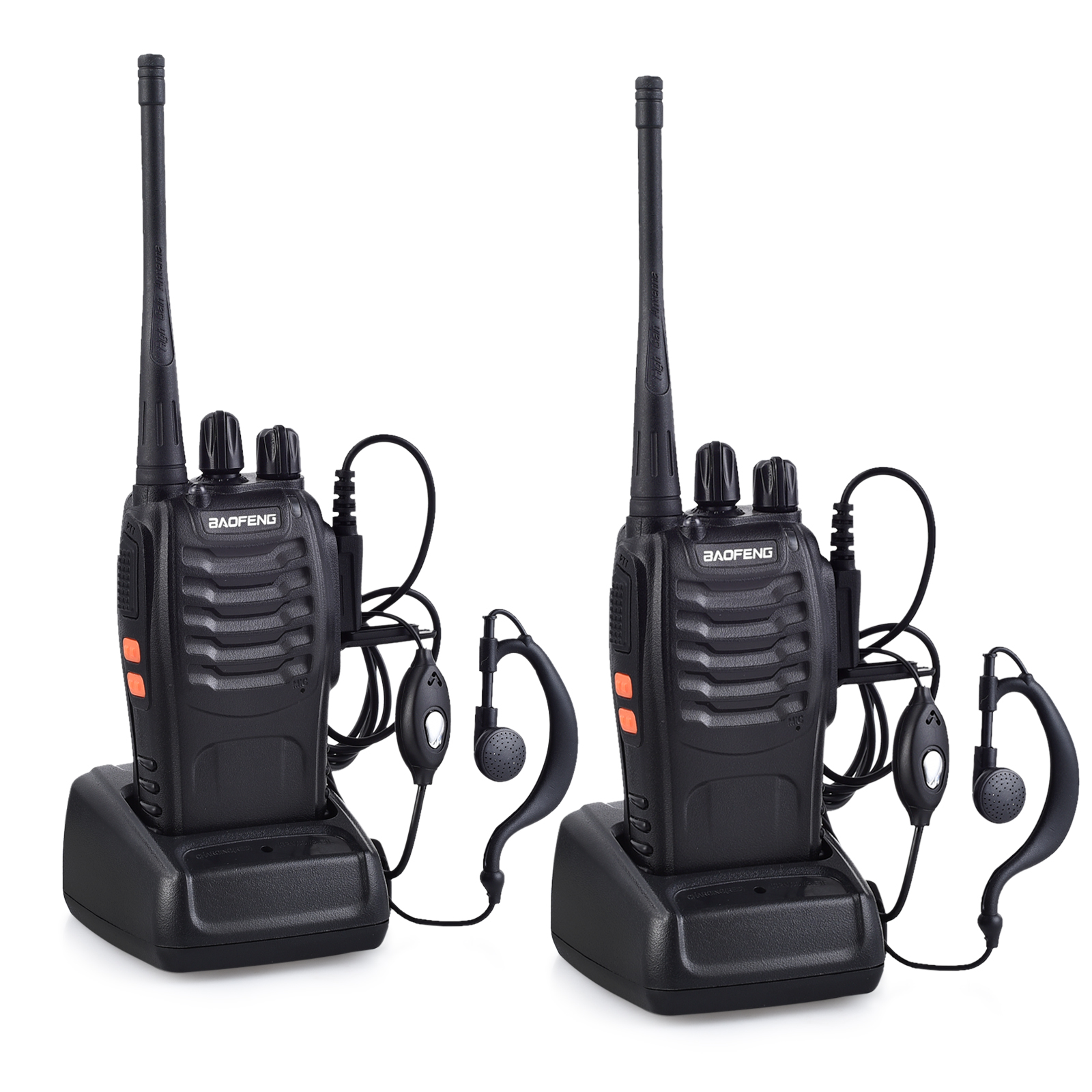 4X Baofeng BF-888S Radio Long Range Walkie Talkie 2-Way 16CH UHF 400 ...