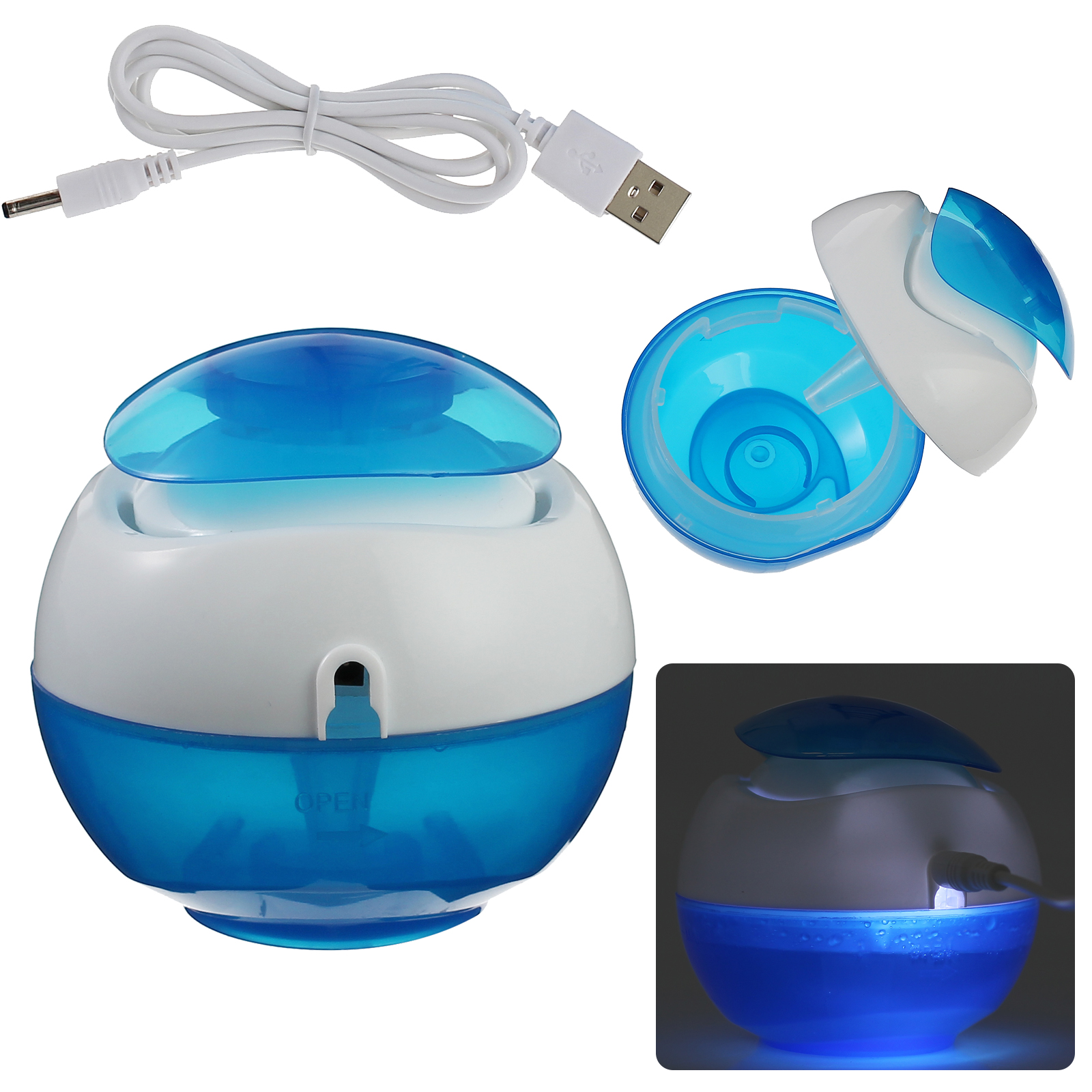 Globe USB LED Essential Aroma Oil Humidifier Air Aromatherapy Diffuser